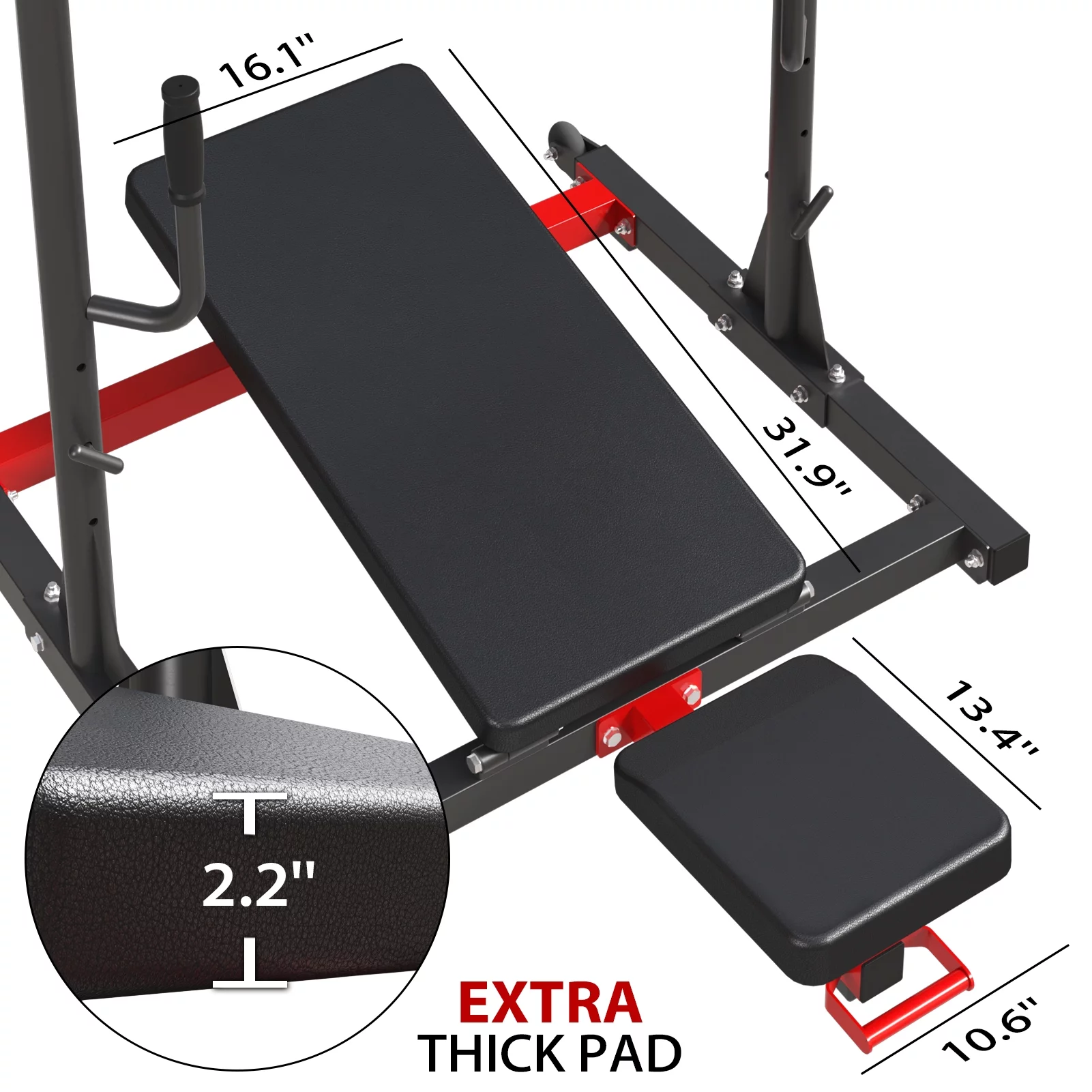 syedee Vertical Leg Press Machine, 600LBS Leg Strengthening Workout Machine with Transport Wheels and 3 Height Choice - Womvr