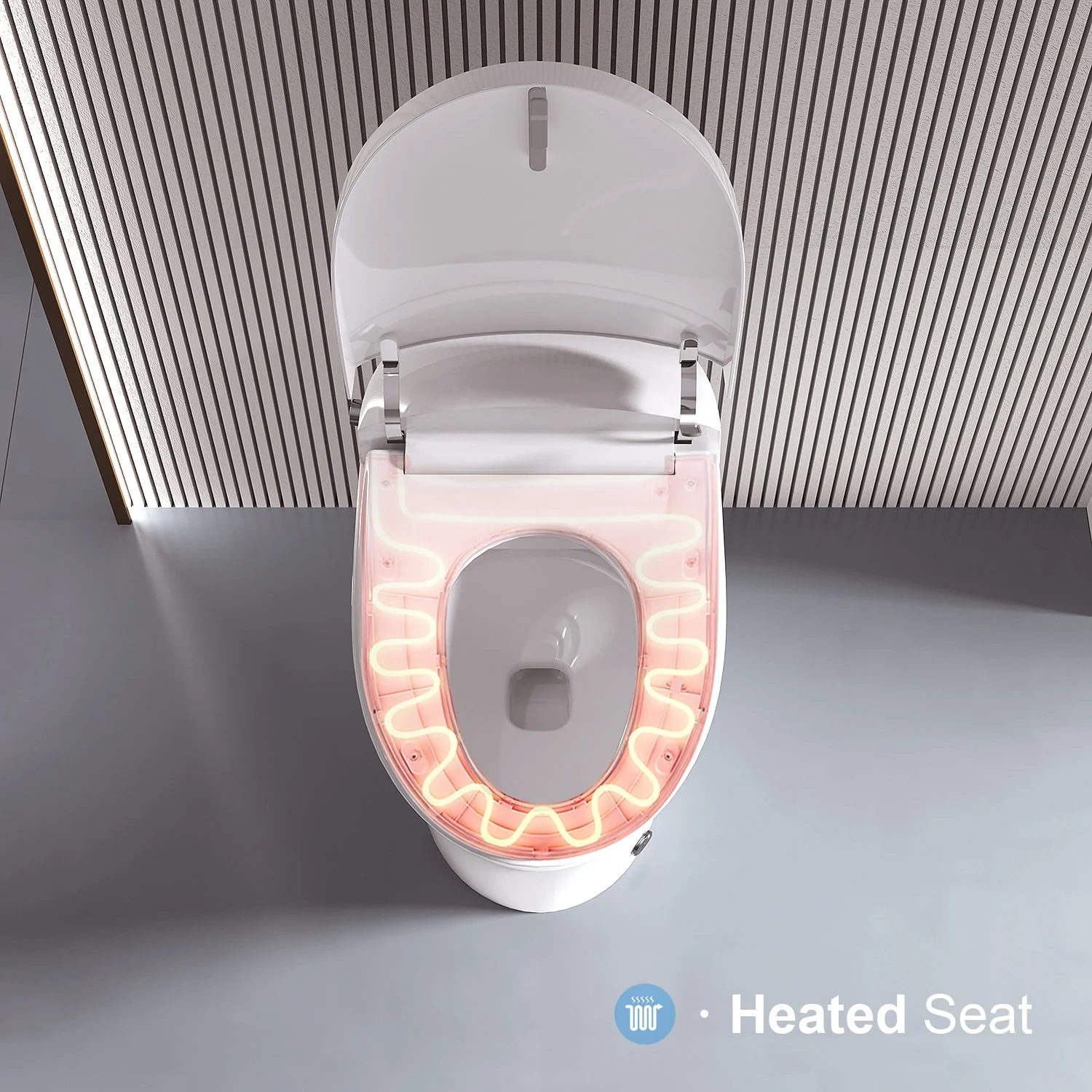 Horow Smart Toilet with Heated Seat, Automatic Power Flush Tankless,Ceramic One Piece Toilets for Bathroom - Womvr