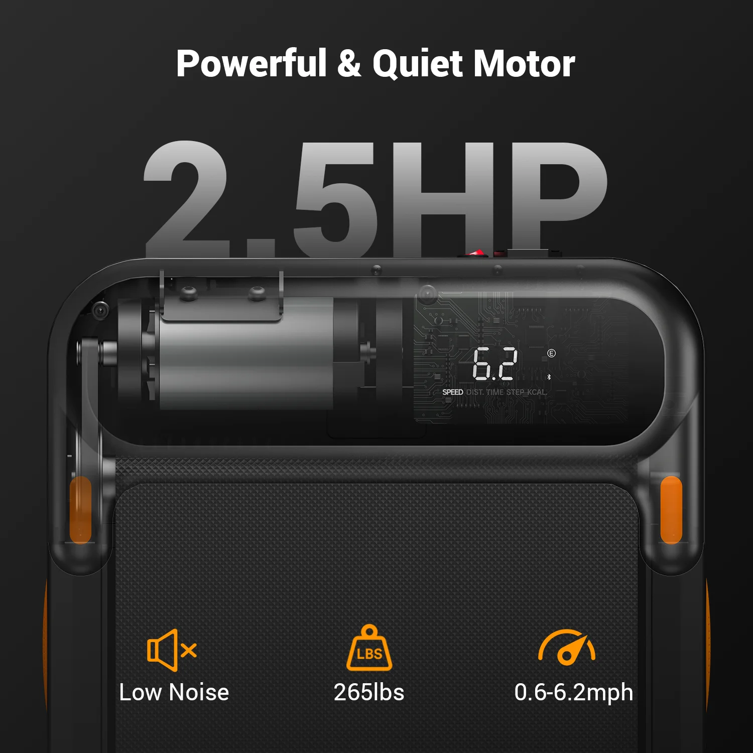 UREVO 2 in 1 Under Desks Treadmill, 5HIIT Modes Folding Treadmill with Smart Rotary Console 2.5HP 265 lbs for Home Office Gym - Womvr