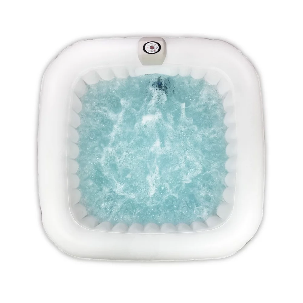 ALEKO 6 Person 100-130 Jet Outdoor Inflatable Hot Tub Spa with Cover - Womvr