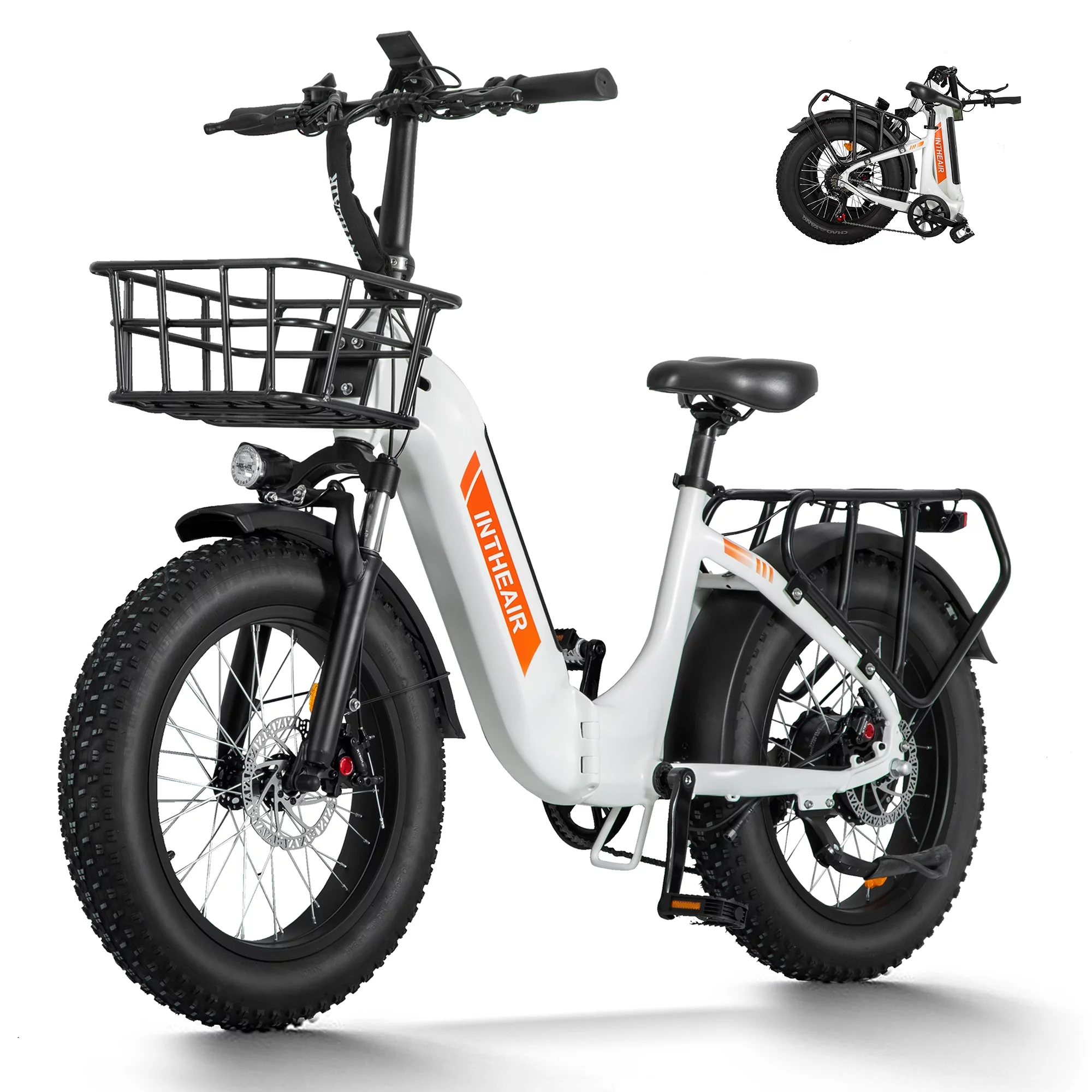 INTHEAIR Ranger Electric Bike, Adults Foldable Ebike for Adults 20