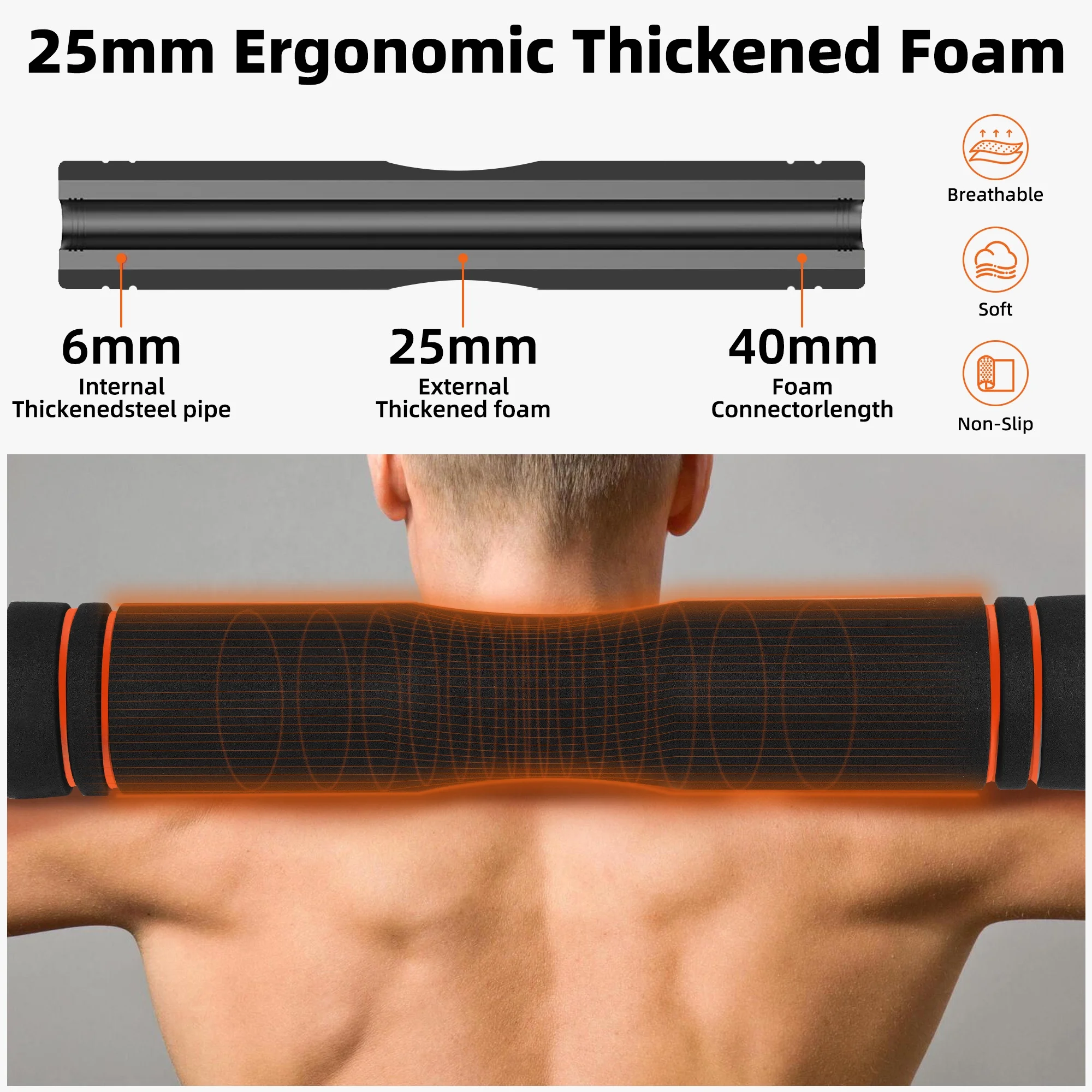 FIXTECH 55 Lbs Adjustable Weight Dumbbell Set - Premium Home Gym Equipment with Dumbbell, Barbell, Kettlebell, Push-Up Modes, Orange - Womvr