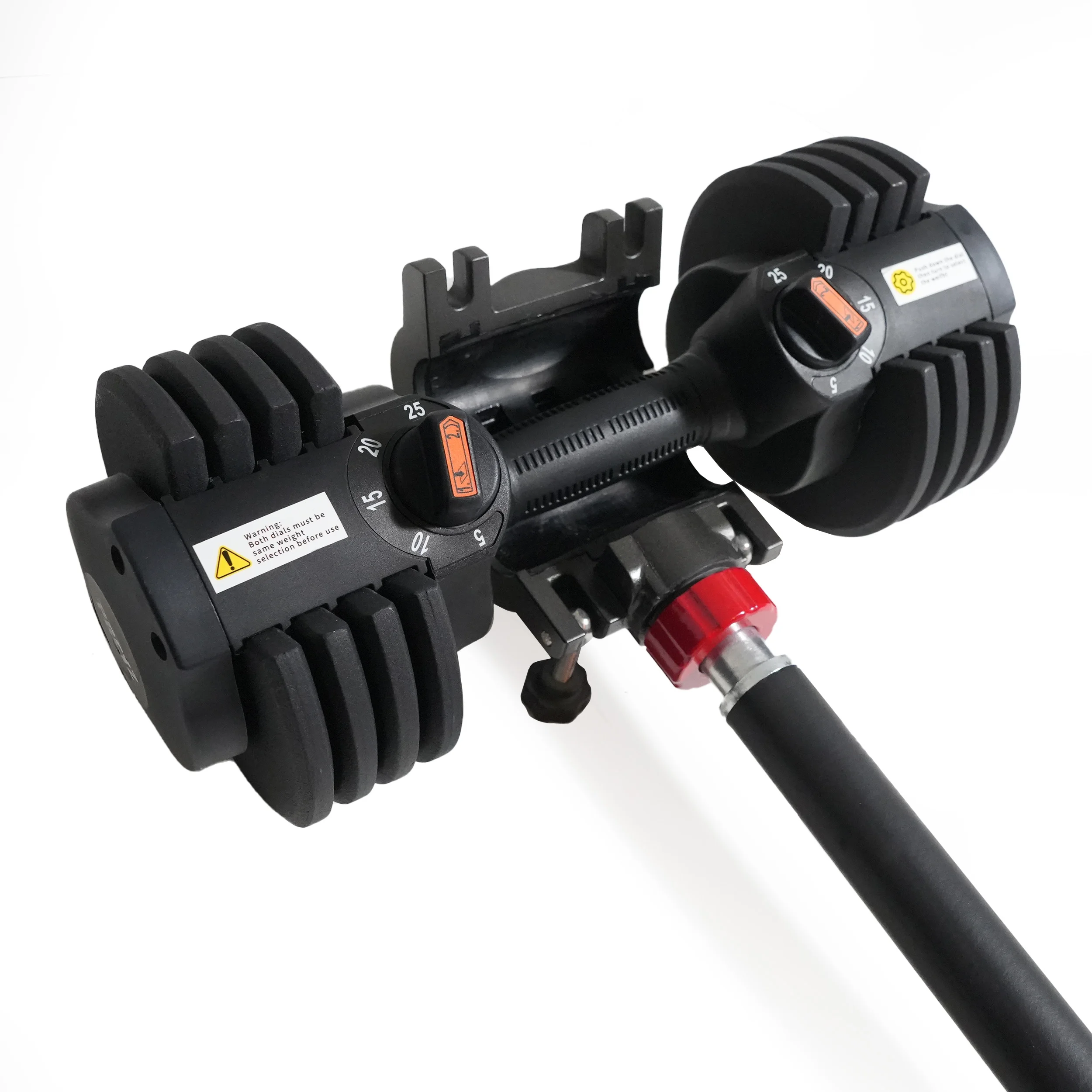 PRCTZ Modular Weightlifting Barbell, Adjustable Dumbbell to Barbell Converter, up to 200 lb. Capacity - Womvr