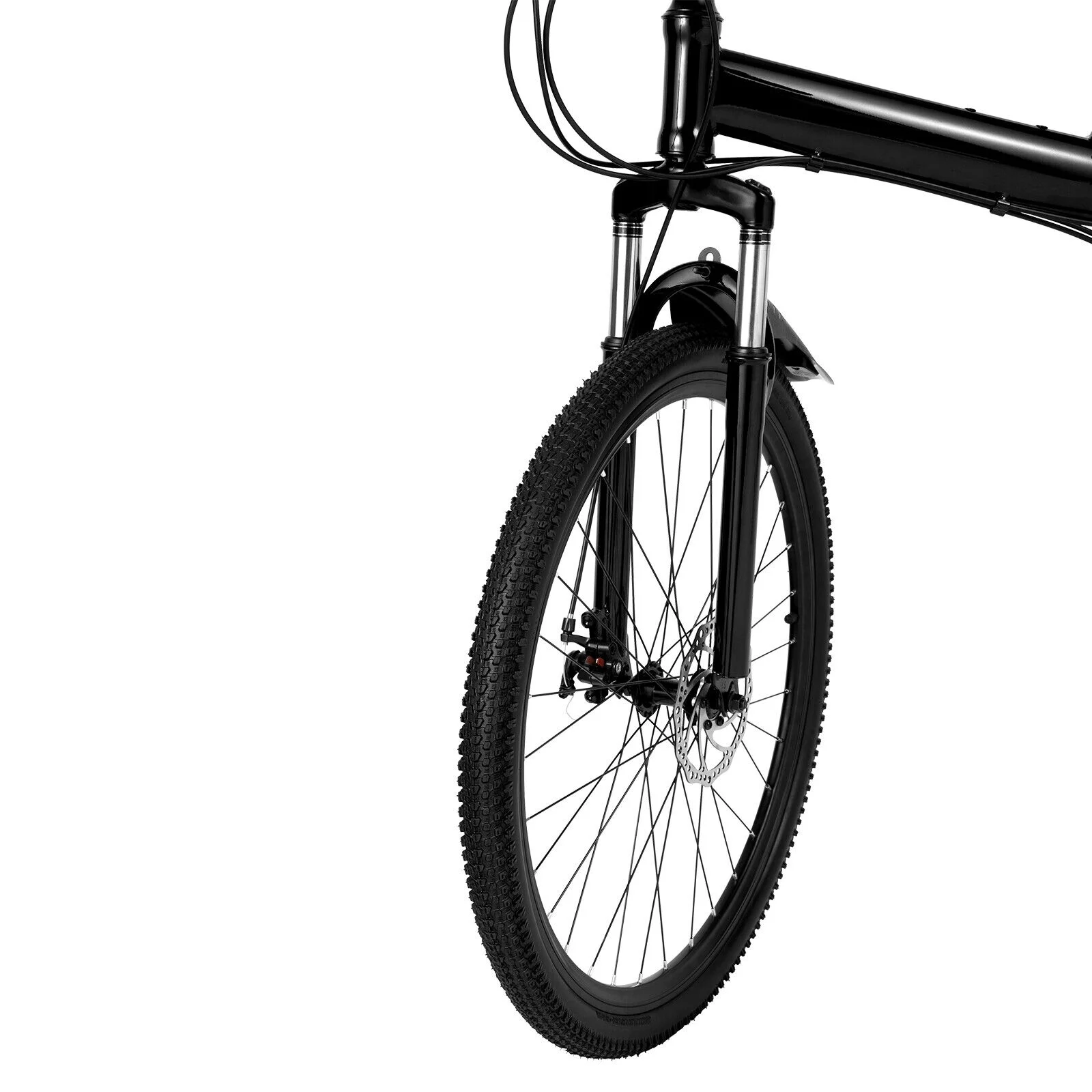 26 inch 21 Speed Folding Mountain Bike Full Suspension Dual Disc Brakes Bicycle - Womvr