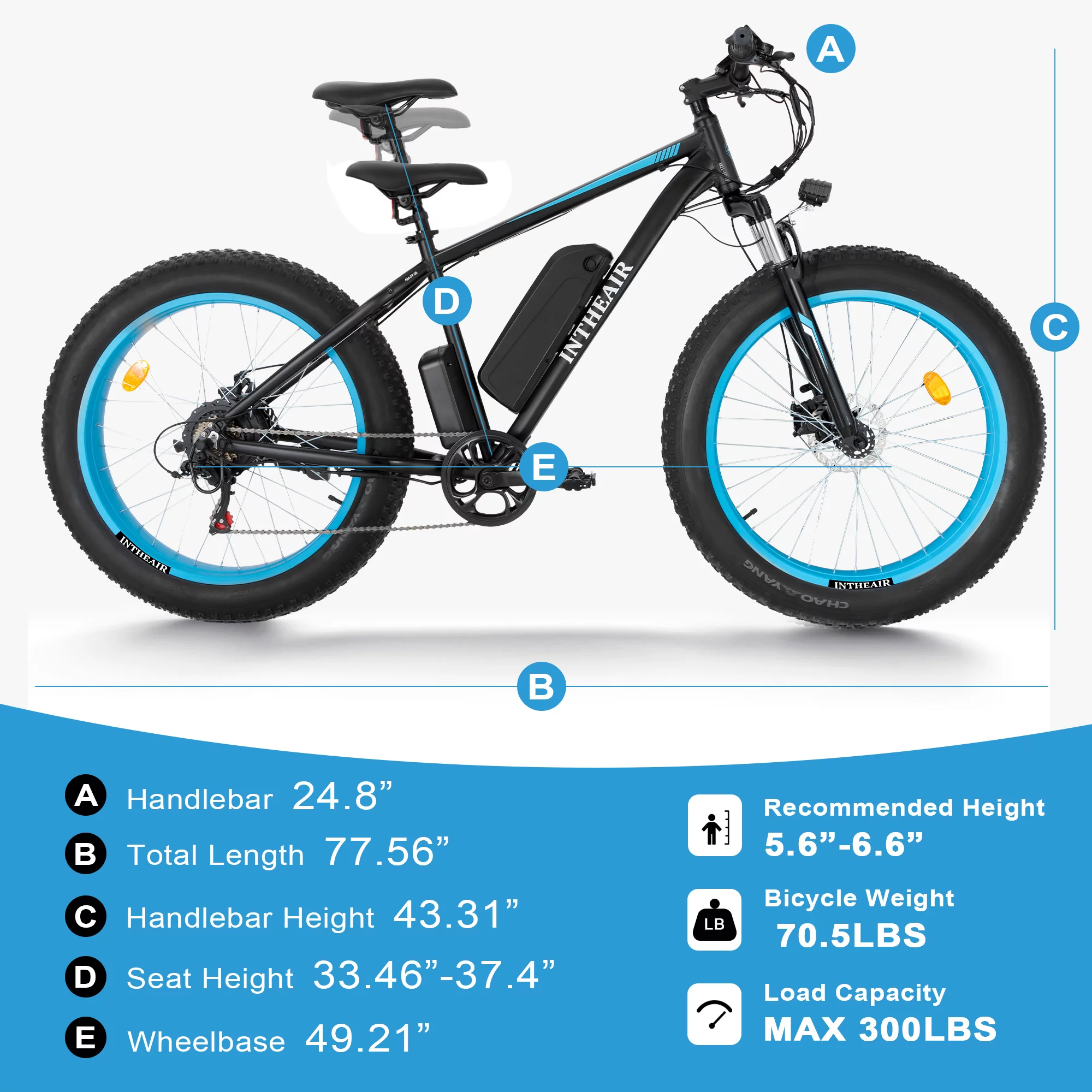INTHEAIR I7 Electric Bike 26