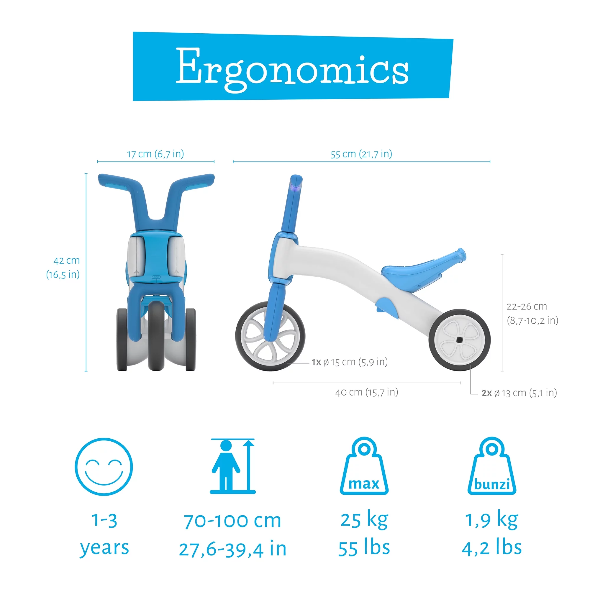 Chillafish Bunzi Gradual Balance Bike and Tricycle,6 inches, 2-in-1 Ride on Toy for 1-3 Years Old, Silent Non-Marking Wheels, Lime - Womvr