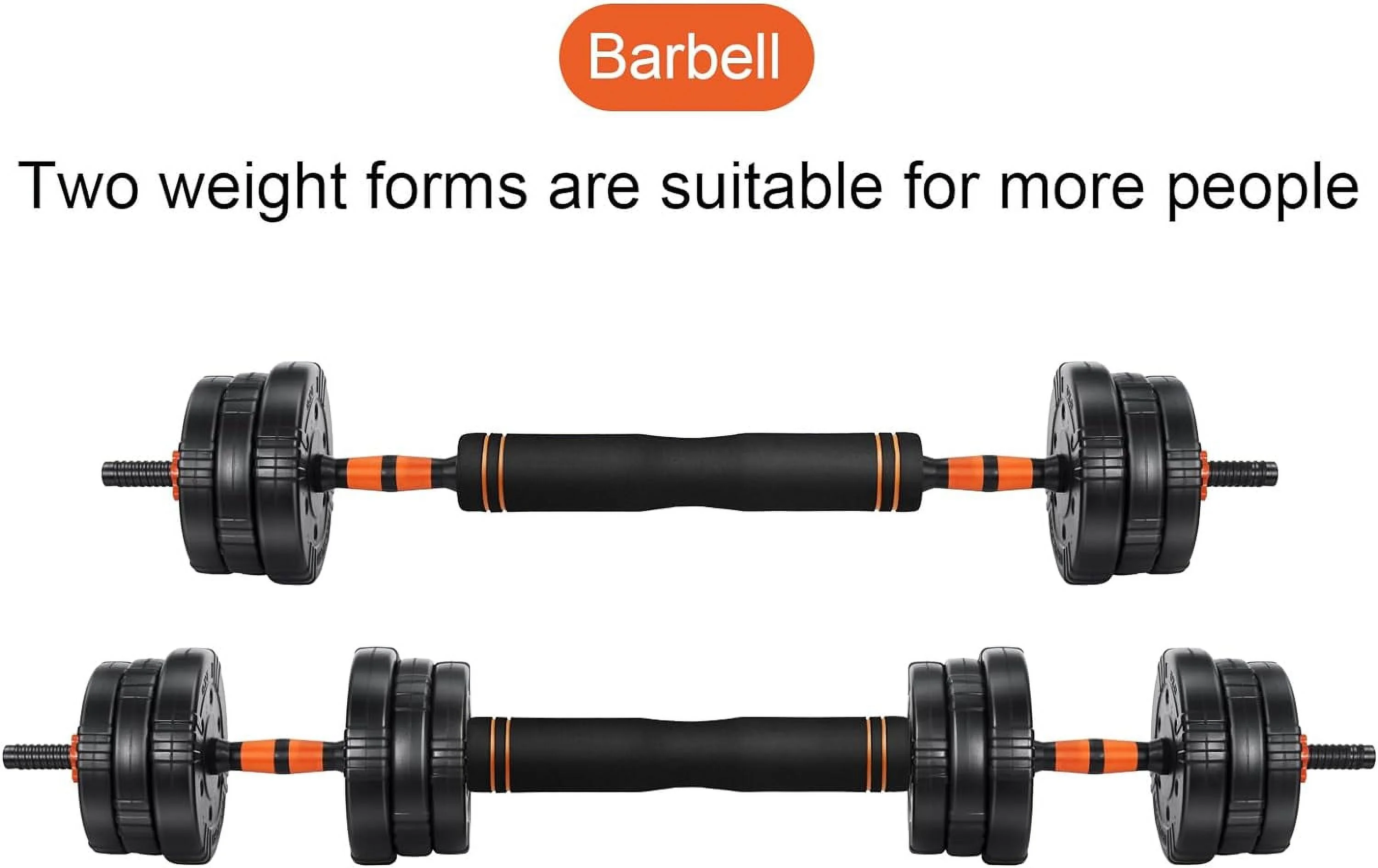 Adjustable Dumbbell Set, 22/44/66/88Lbs Weights Dumbbells For Home Gym, 4 In 1 Set, Barbell Set, Dumbbell Set, Kettlebell Set And Push-Ups, Non-Slip Handles, Fitness For Men Women - Womvr