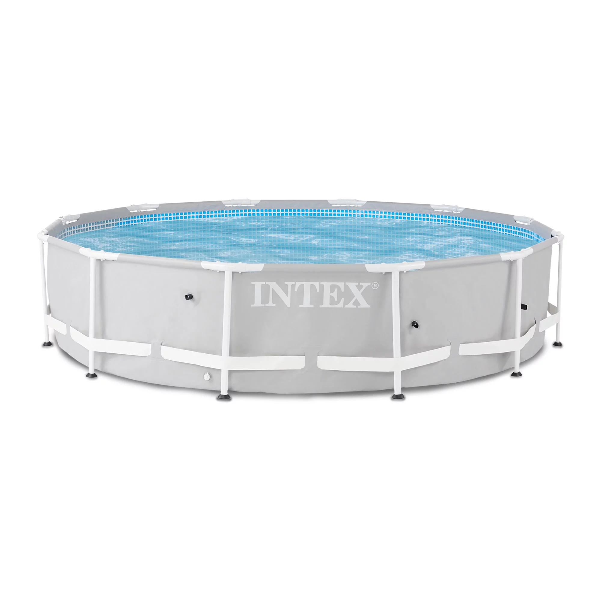 Intex 26700EH 10ft x 30in Prism Metal Frame Above Ground Backyard Swimming Pool (Pump Not Included) - Womvr