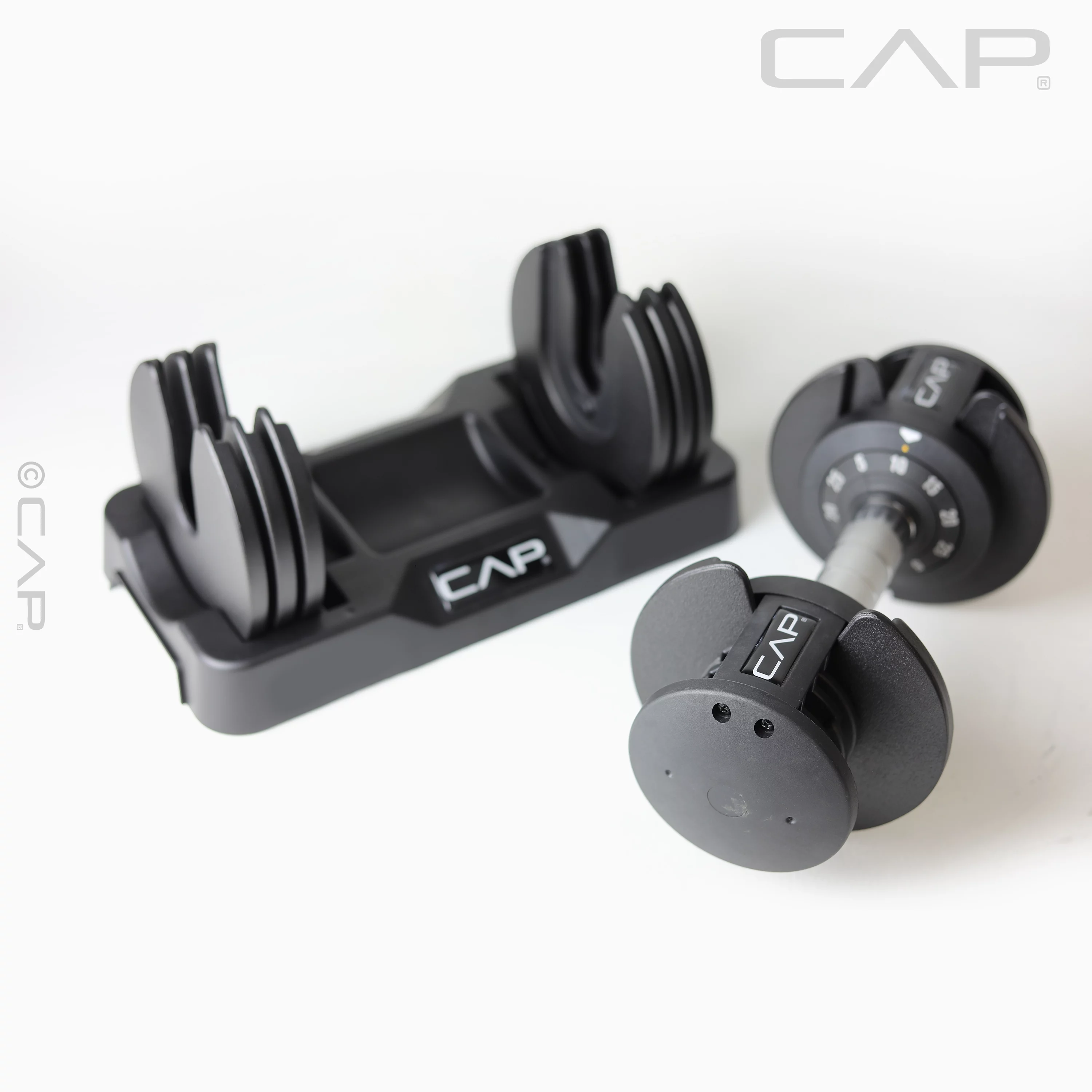 CAP Barbell 25lb. Adjustable Dumbbell, Quick Select 5-25, Single - Womvr