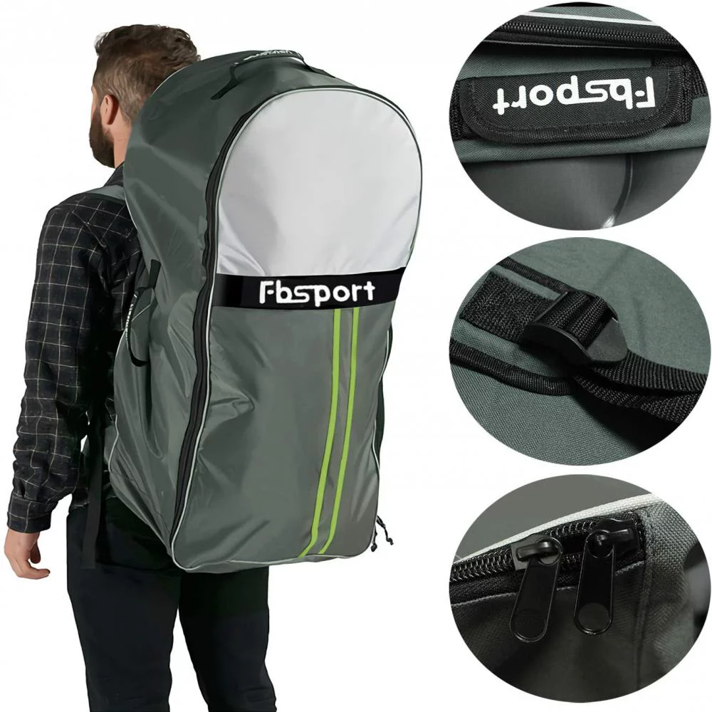 Fbsport 11ft Inflatable Paddle Board SUP, 6'' Thick W/Paddling Fins Pump & Accessories Pack, Green - Womvr