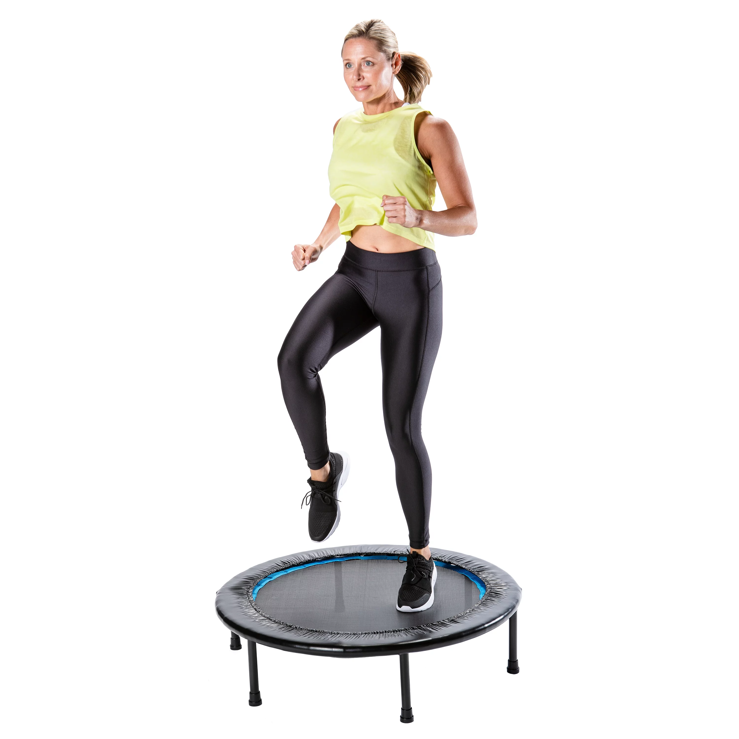 Athletic Works Circuit Trainer Trampoline with Monitor and Adjustable Incline, 36