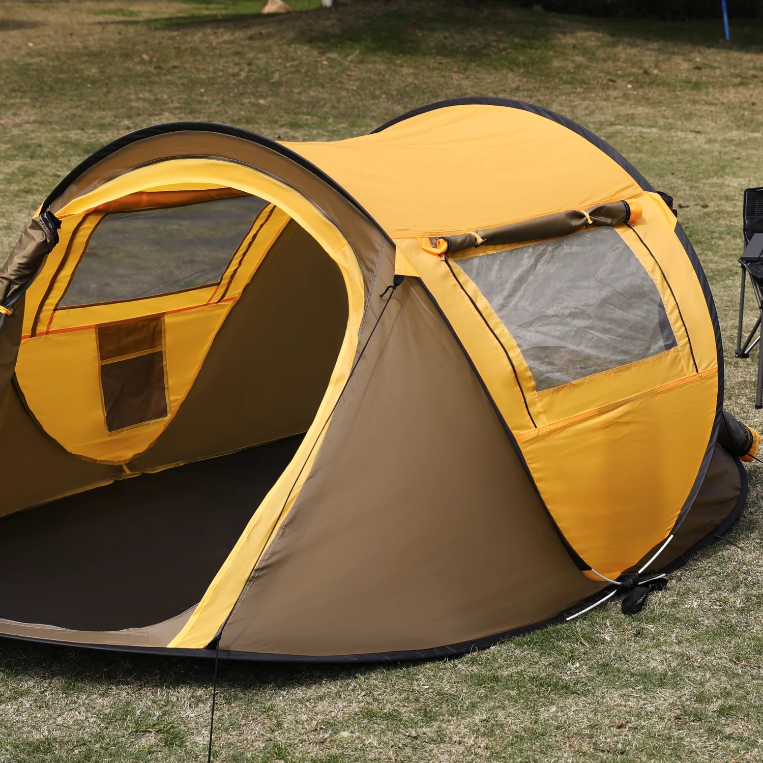 Magshion 3 Person Instant Pop Up Camping Tent, Outdoor Easy Set Up Automatic Family Travel Tent, Portable Backpacking Waterproof Shelter Tent, Blue - Womvr