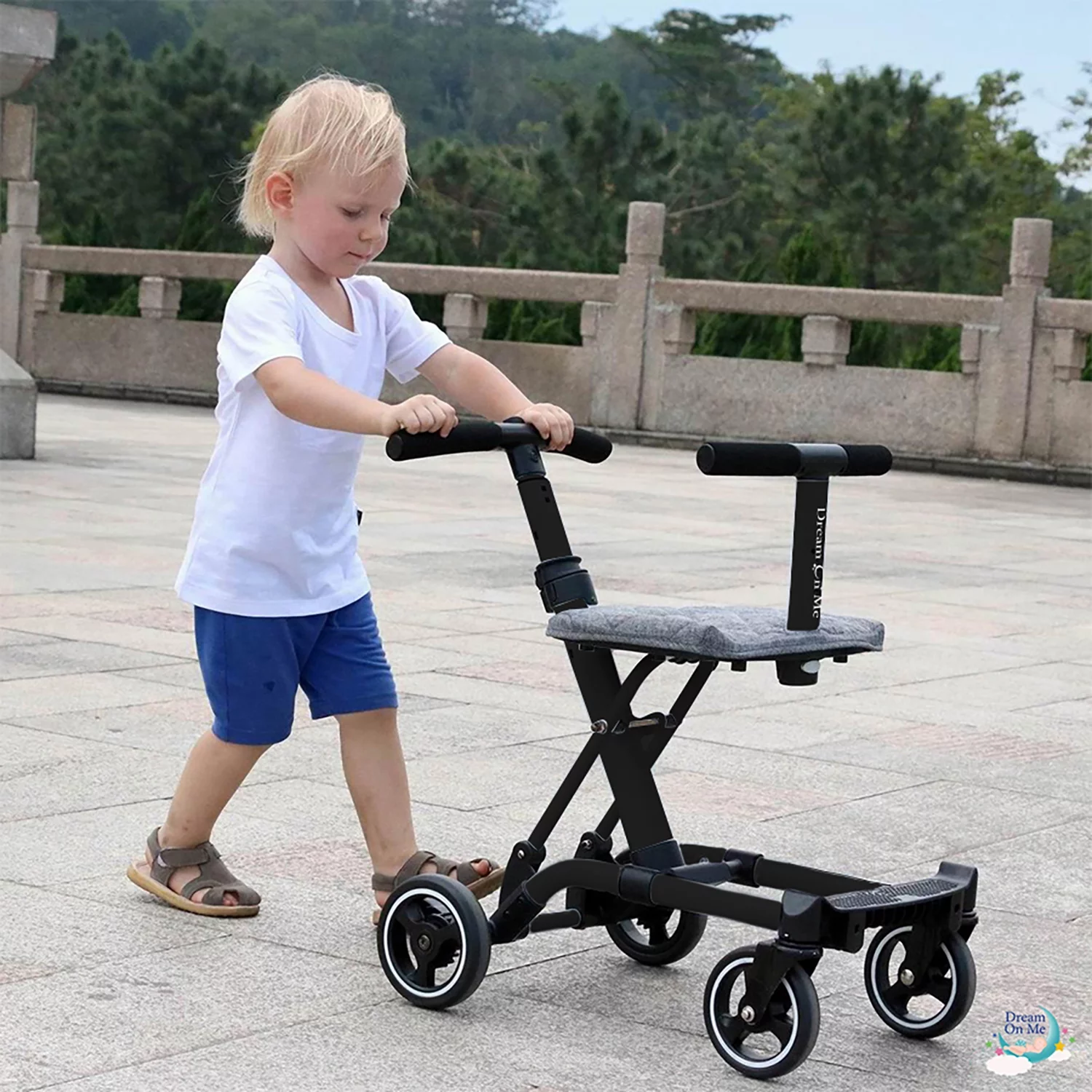 Dream On Me Coast Rider | Travel Stroller | Lightweight Stroller | Compact | Portable | Vacation Friendly Stroller, Black - Womvr