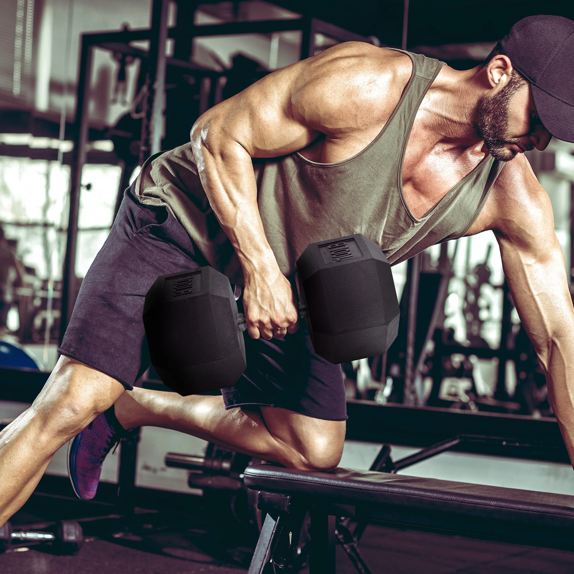 BalanceFrom Rubber Encased Hex Dumbbells, 20 Lbs. Pair - Womvr