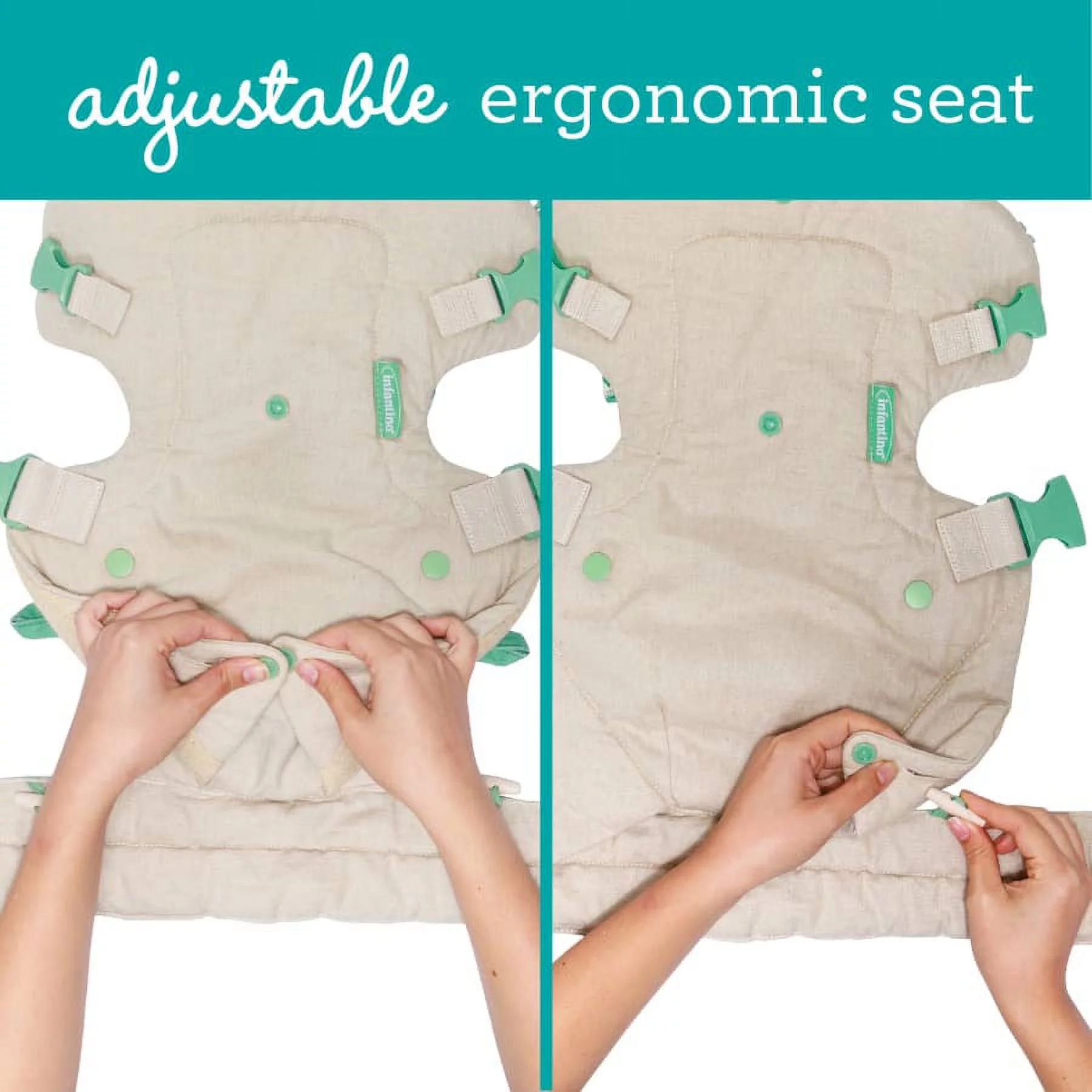 Infantino Nature & Nurture Convertible Baby Carrier, 4-Position, 8-32lbs, 0-9 Months, Sandy Tan - Womvr