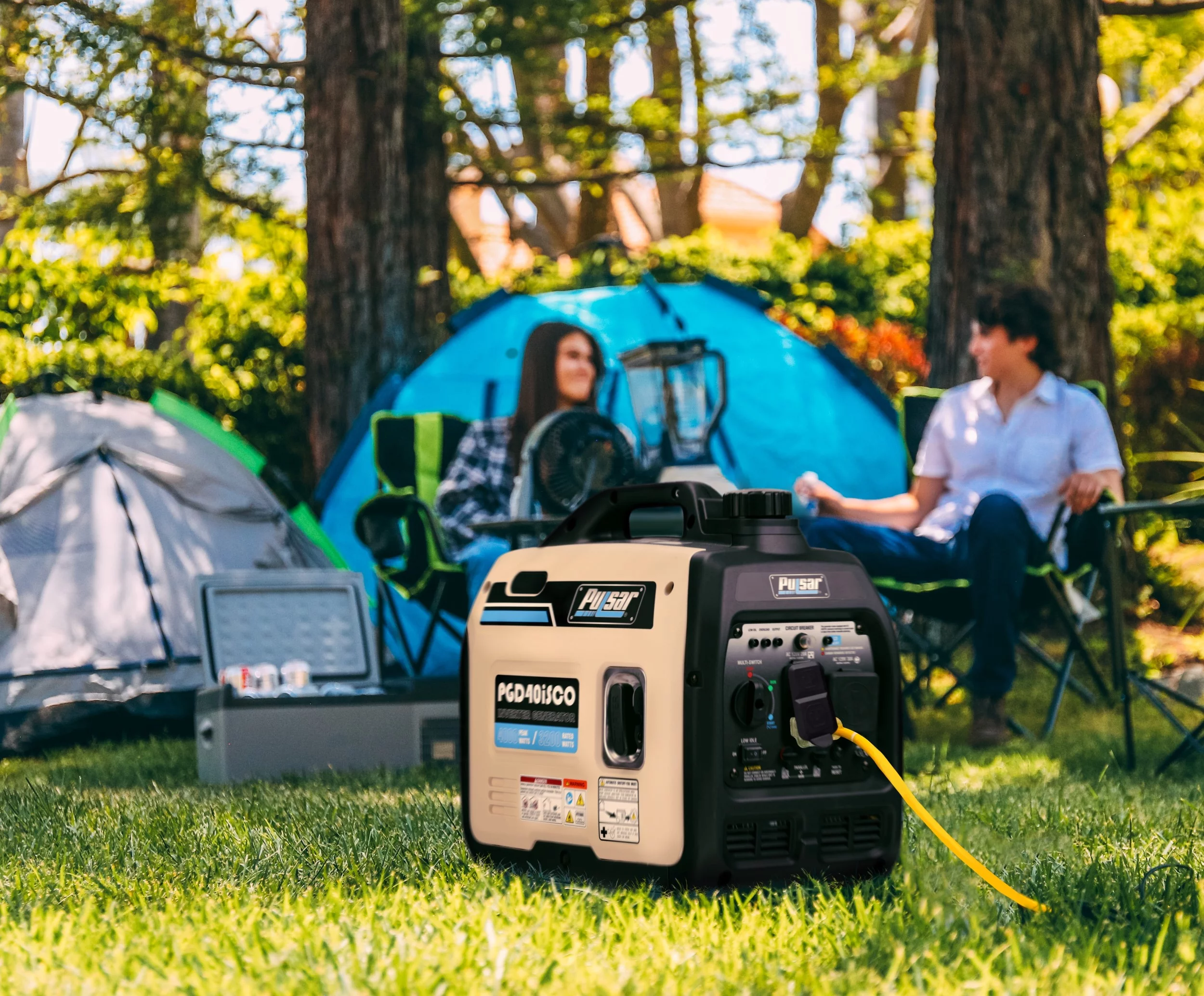 Pulsar 4000-Watt Super Quiet Gas Powered Inverter Generator with CO Sentry - Womvr