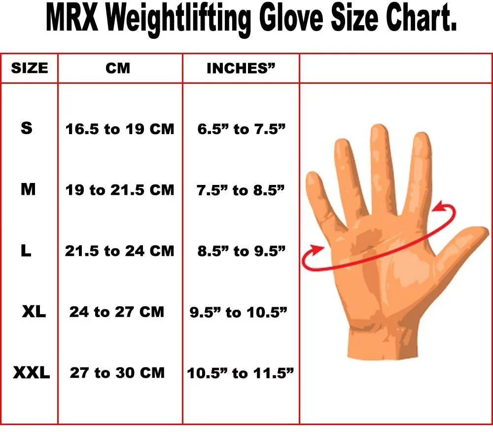 MRX Weight Lifting Gloves Gym Power Training Fitness Bodybuilding Glove Long Wrist Strap Black / Red M - Womvr