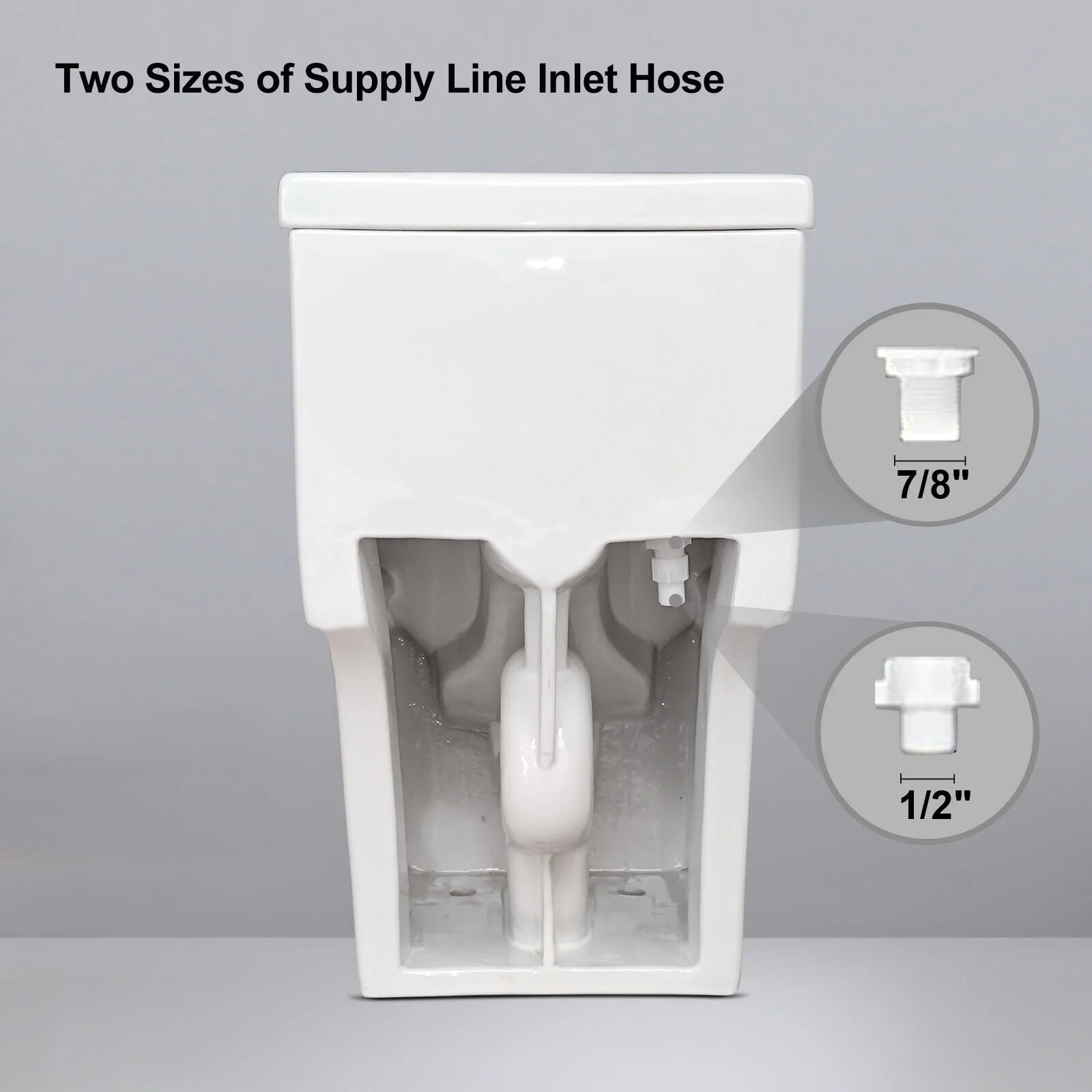 HOROW T0338W Elongated One Piece Toilet with Comfort Chair Seat ADA Height 17.3
