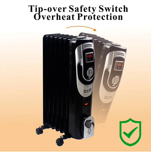 Optimus Oil Filled Heater: 7-fins, Digital | H-6015 - Womvr