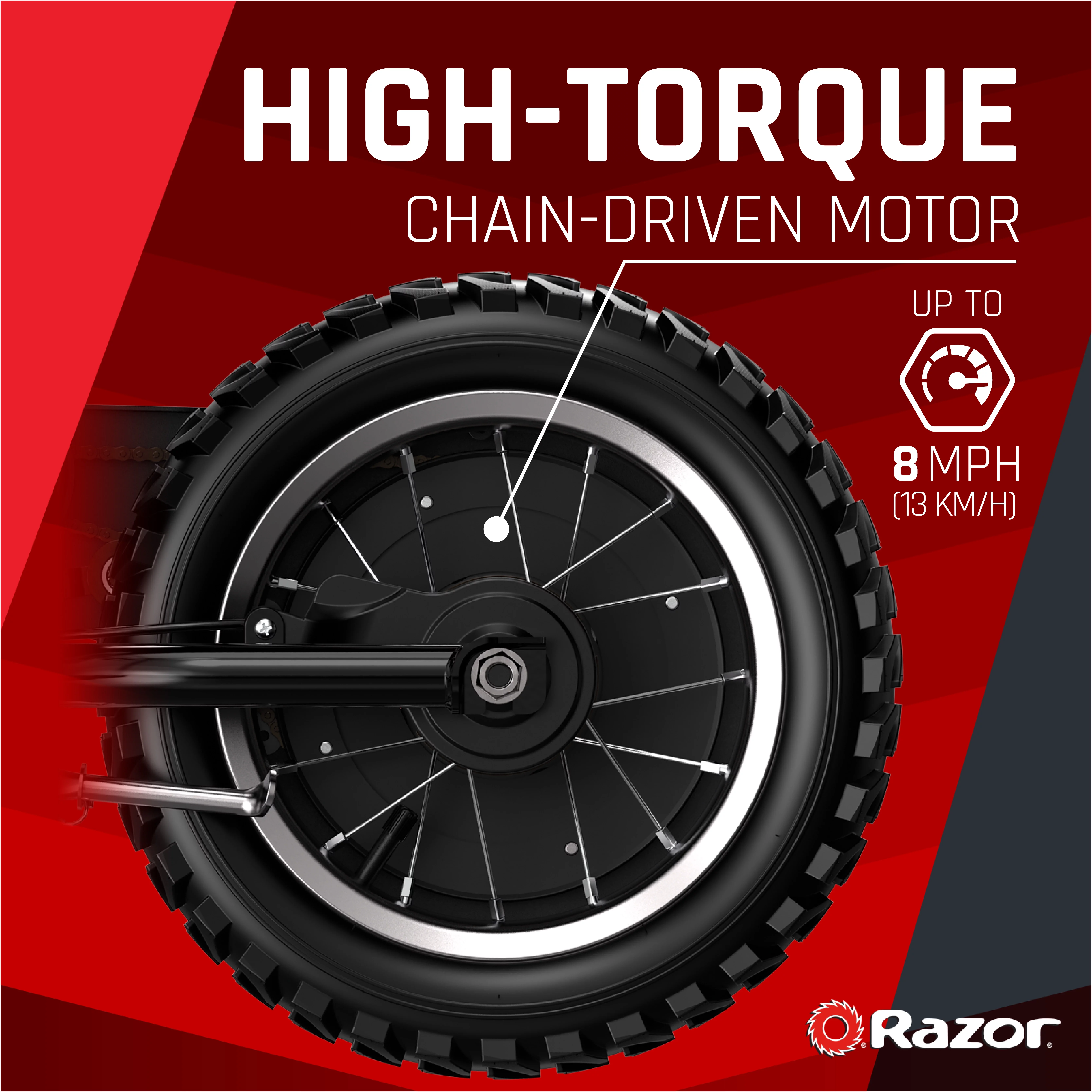 Razor Miniature Dirt Rocket MX125 Electric-Powered Dirt Bike - Black with Decal Included, Recommended For Kids 7+ Between 40 and 80 lbs - Womvr