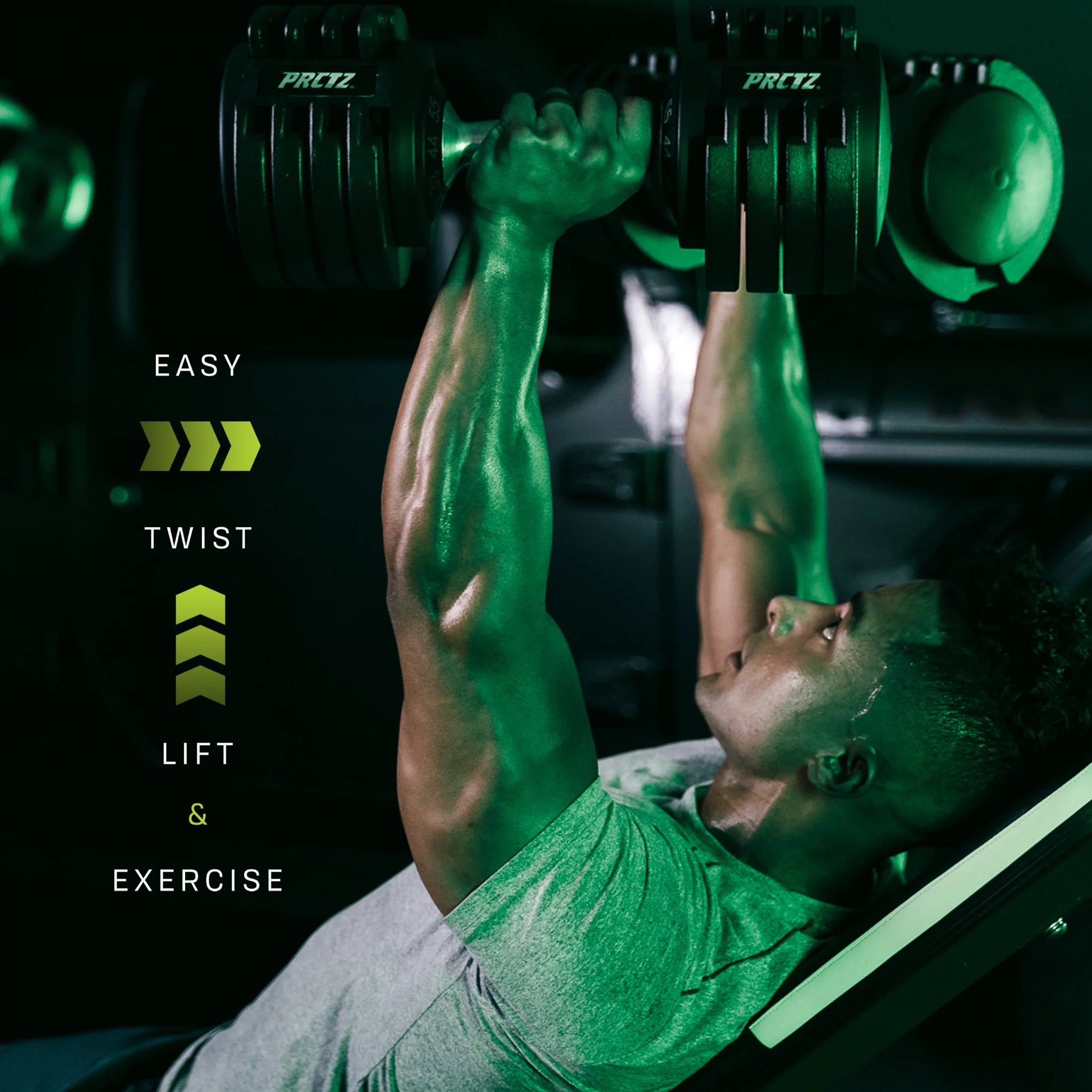 PRCTZ 10-50 lb Quick Select Adjustable Dumbbell, Enhanced 3-Point Safety Locking System, Single, Black - Womvr