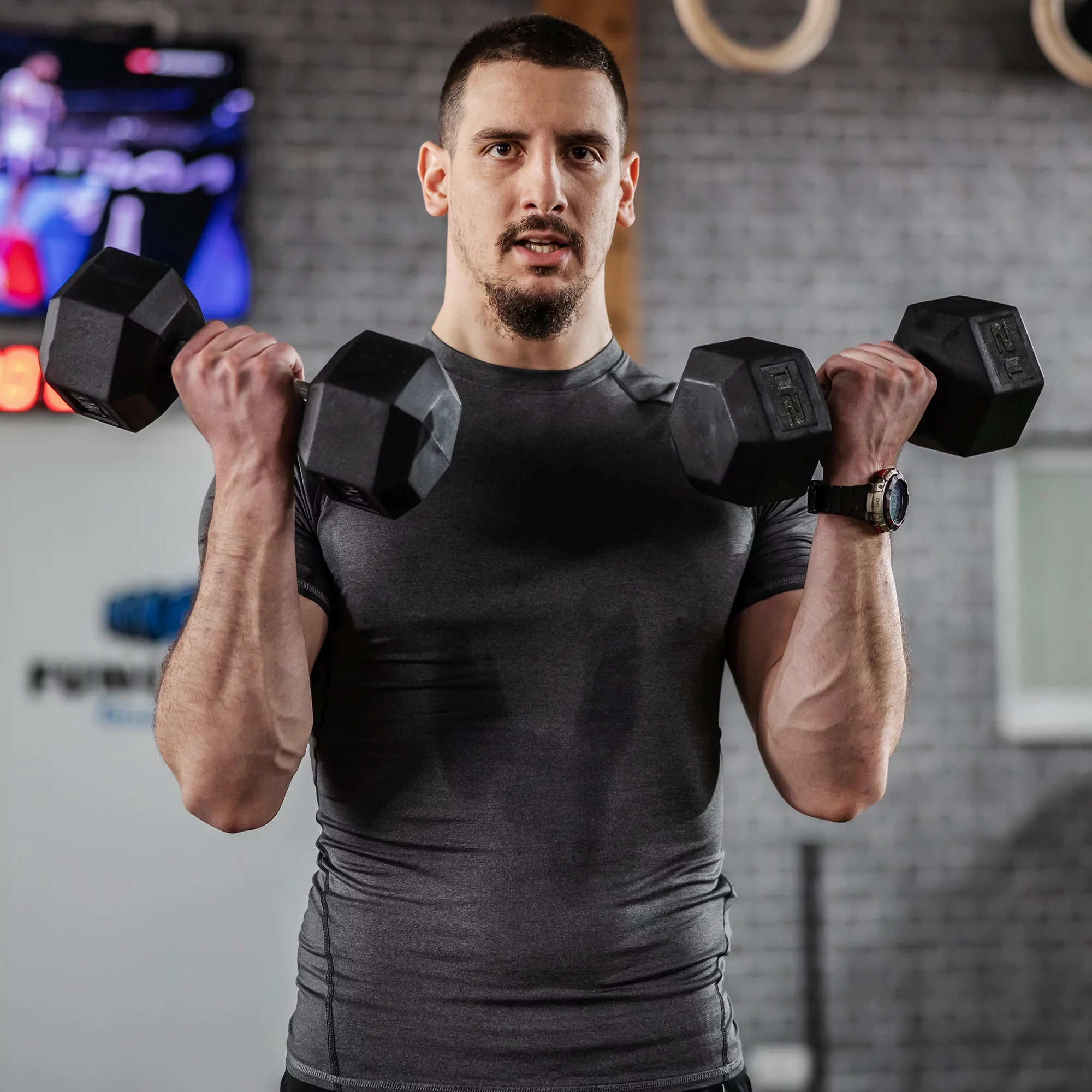 Soozier 2 x 15lbs Hex Dumbbell Set of 2, Rubber Weights Exercise Fitness Dumbbell with Non-Slip Handles, Anti-roll, for Women or Men Home Gym Workout - Womvr