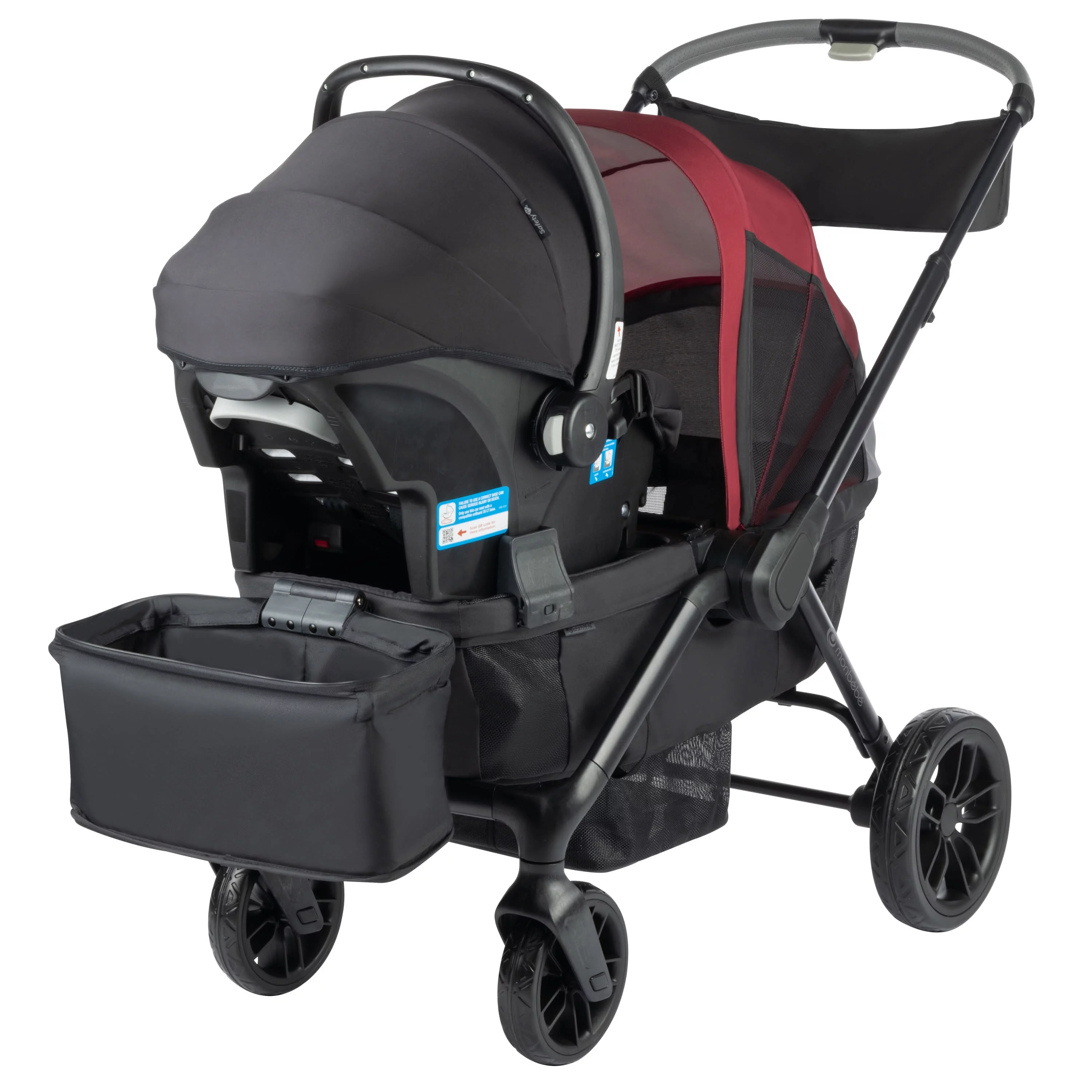 Monbebe Everyday Outings Wagon Stroller, Cobblestone Grey - Womvr