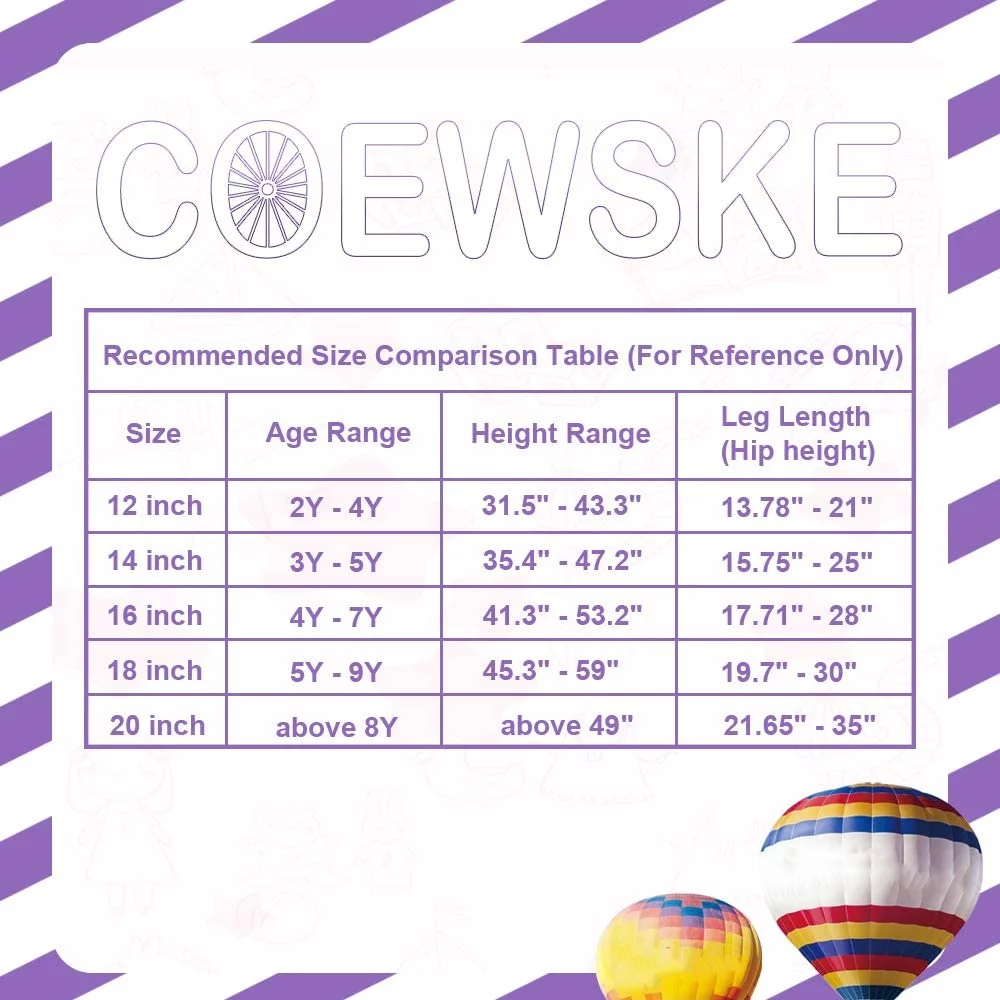 Coewske Princess Kids Bike 14 inch Boys Girls Bicycle with Training Wheels, Pink - Womvr