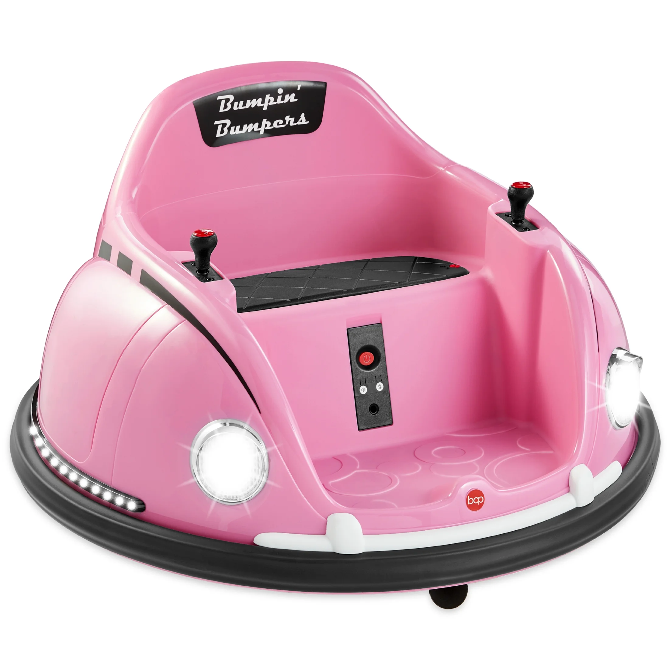 Best Choice Products 6V Kids Ride On Bumper Car Toy w/ Remote Control, Harness, Lights, 360 Degree Spin - Pink - Womvr