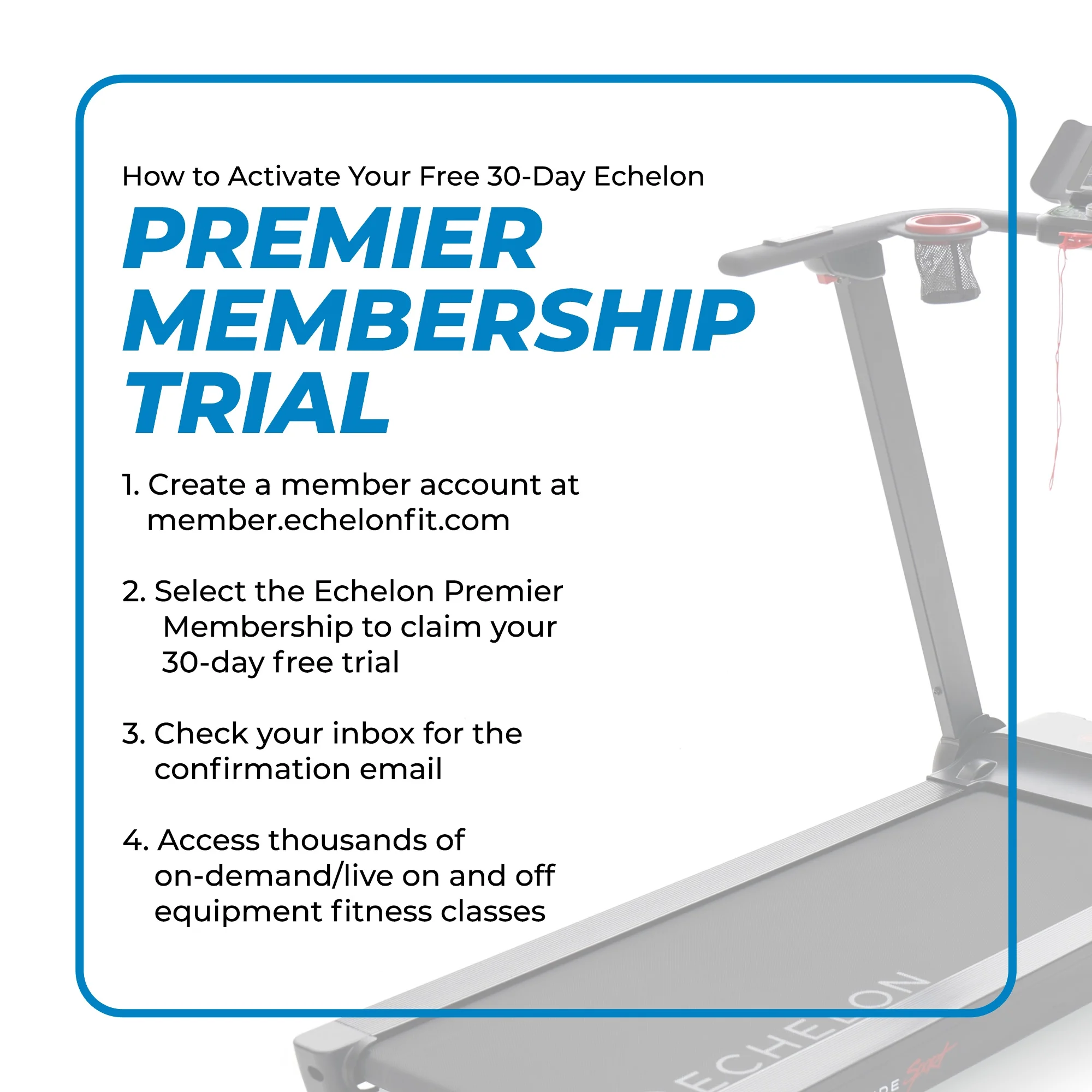 Echelon Stride Sport 2 Auto-Fold Compact Treadmill with 12 Levels of Incline + 30-Day Free Membership - Womvr