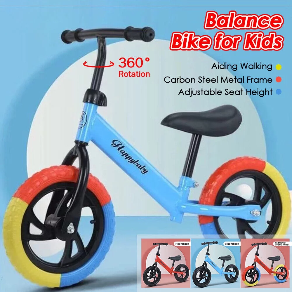 Kids Balance Bike Toddler Training Bicycle Wheels Walking For 2-6 Years Children Kid Christmas Halloween Gift - Womvr