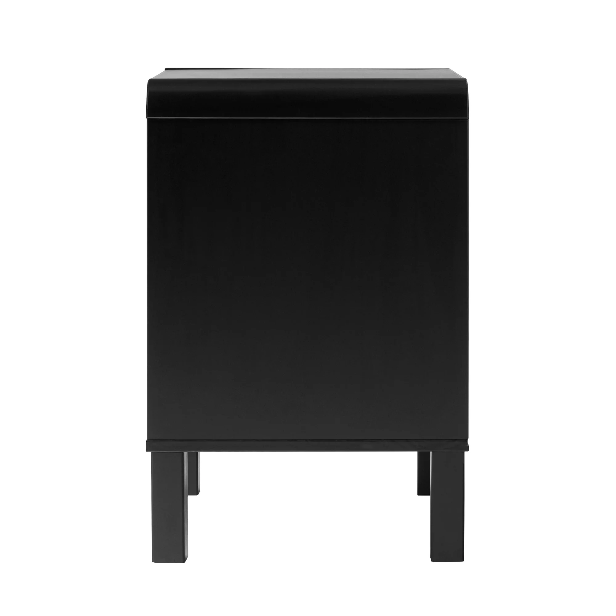 Walker Edison Modern Curved-Frame Solid Wood Nightstand, Brown - Womvr
