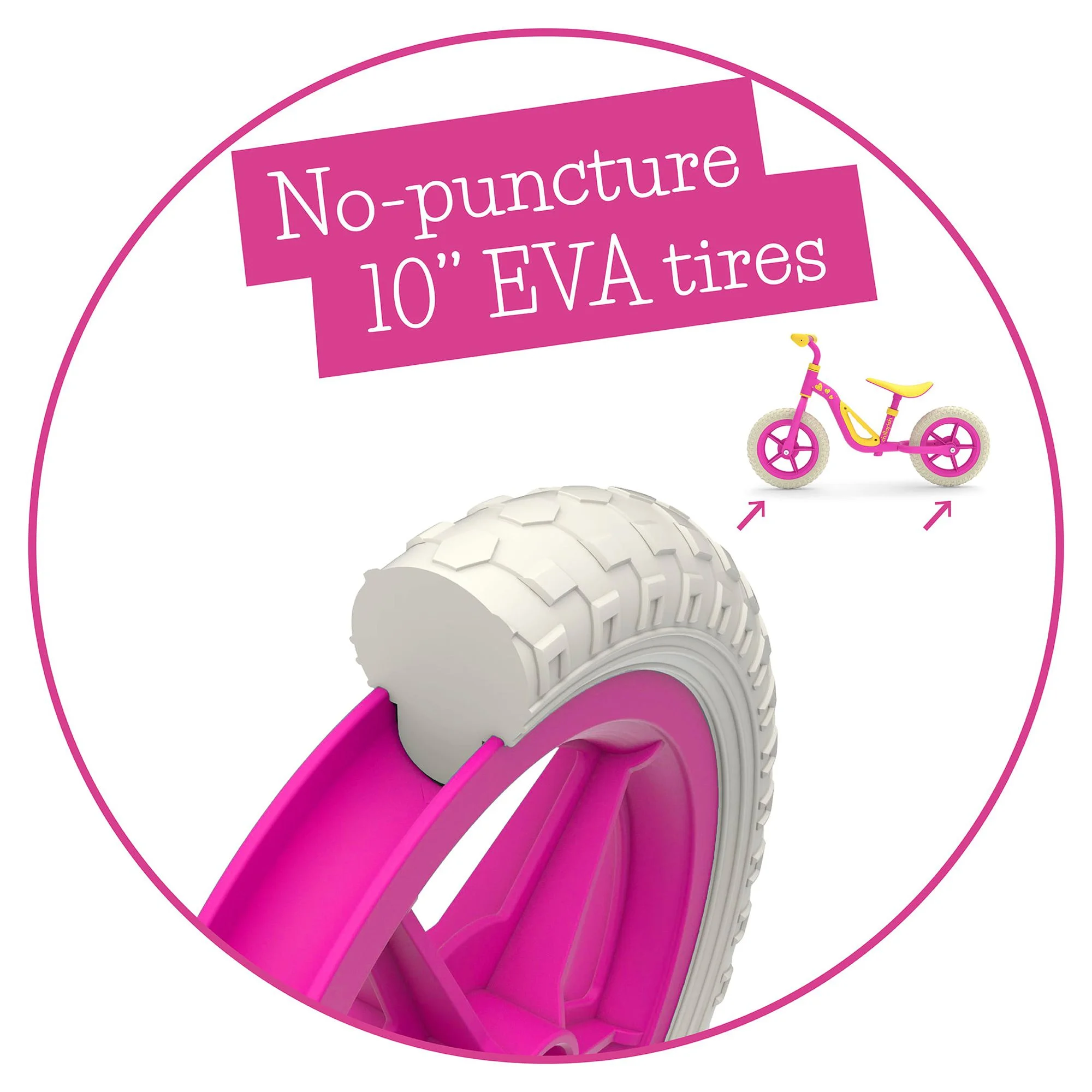 Chillafish Charlie lightweight toddler balance bike with carry handle, adjustable seat and handlebar, puncture-proof 10-inch wheels, for kids 18-48 months, Red - Womvr