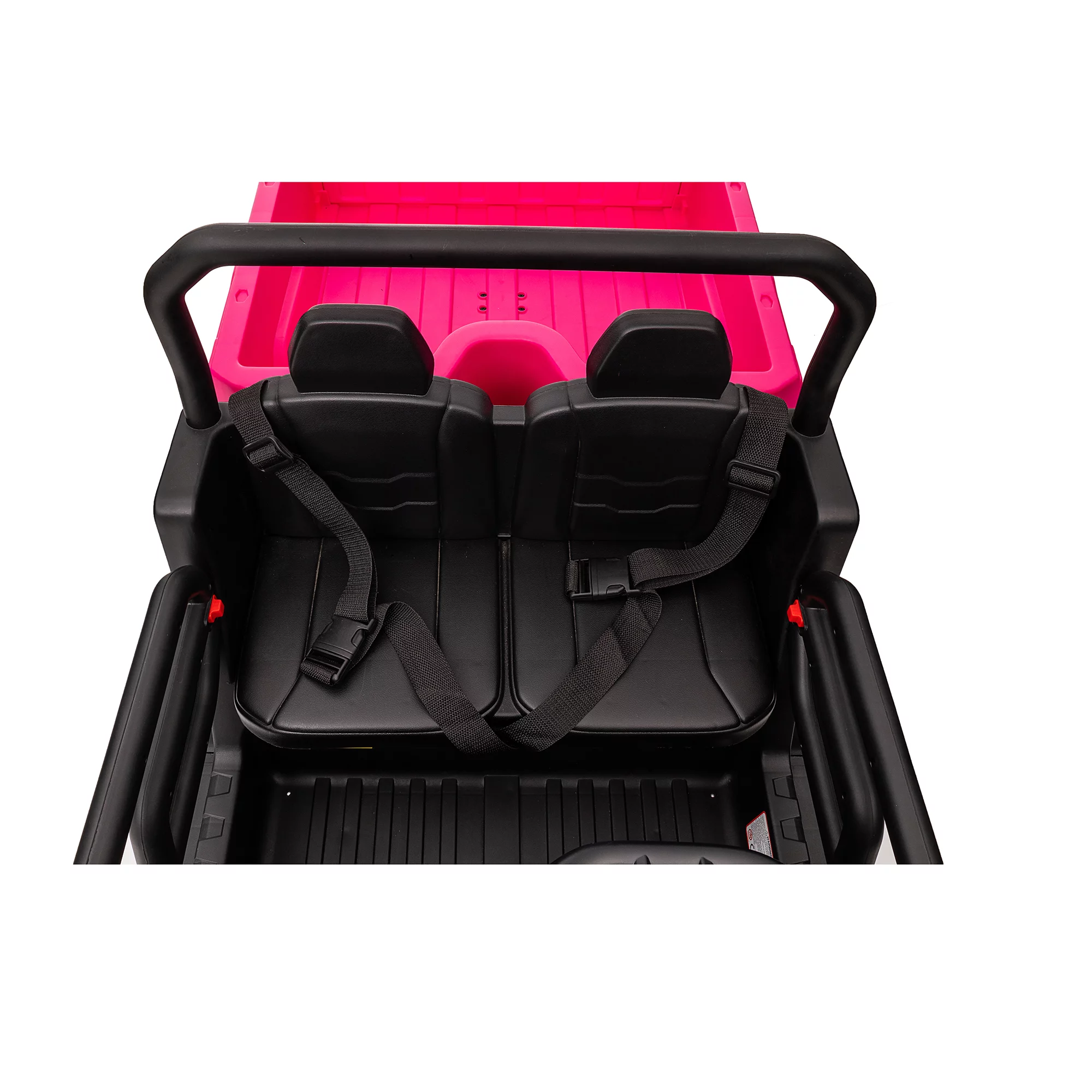 Joyracer 24V Ride on Toys, 2 Seater 6-Wheel UTV Car, 4WD Ride on Dump Truck for Big Kids with Trailer Remote Control, Black - Womvr