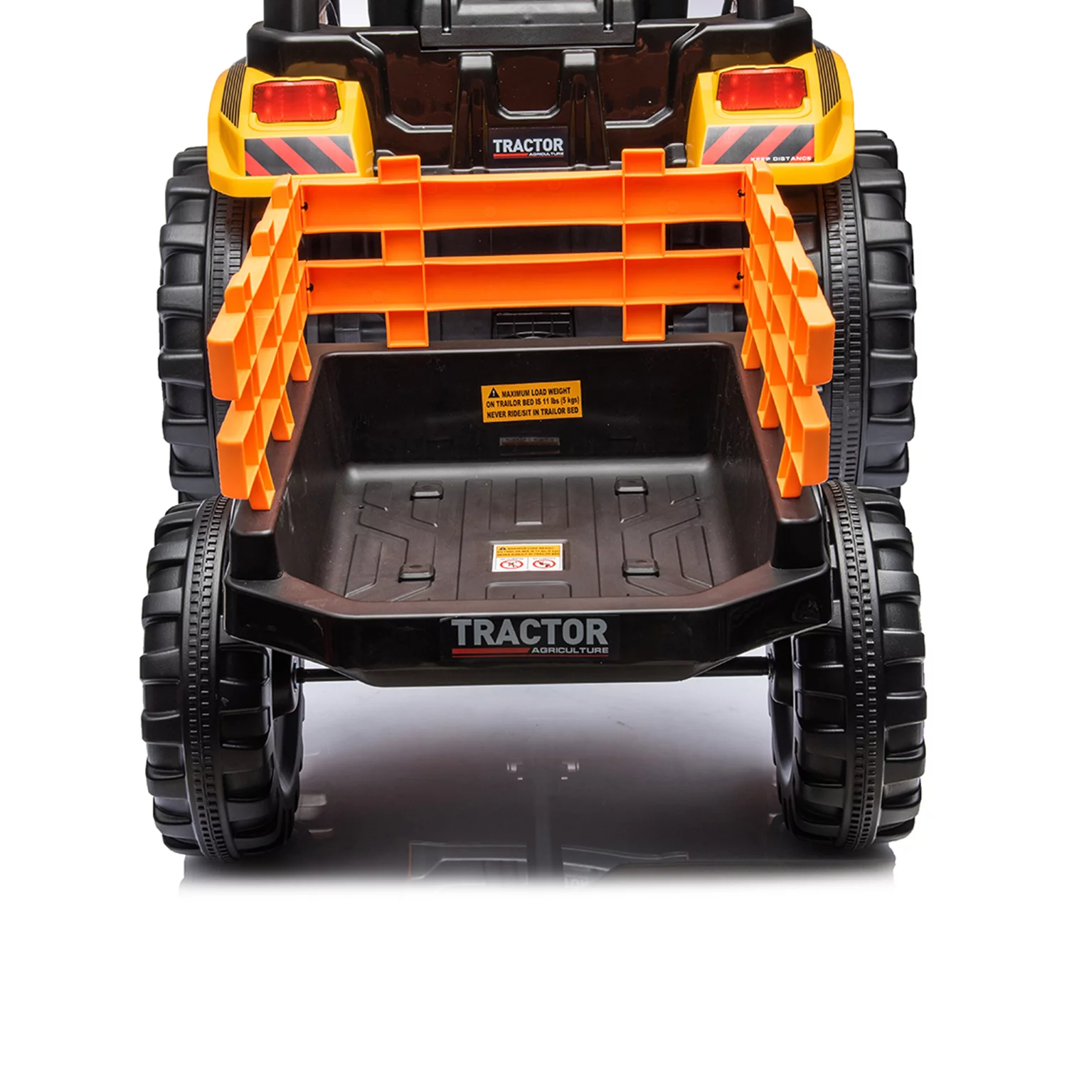 CIPACHO 24 V Powered Ride Ons Tractor, Electric Construction Vehicles for Kids with Working Loader and Backhoe Digger, Kids' Car Toys with Trailer, Green - Womvr