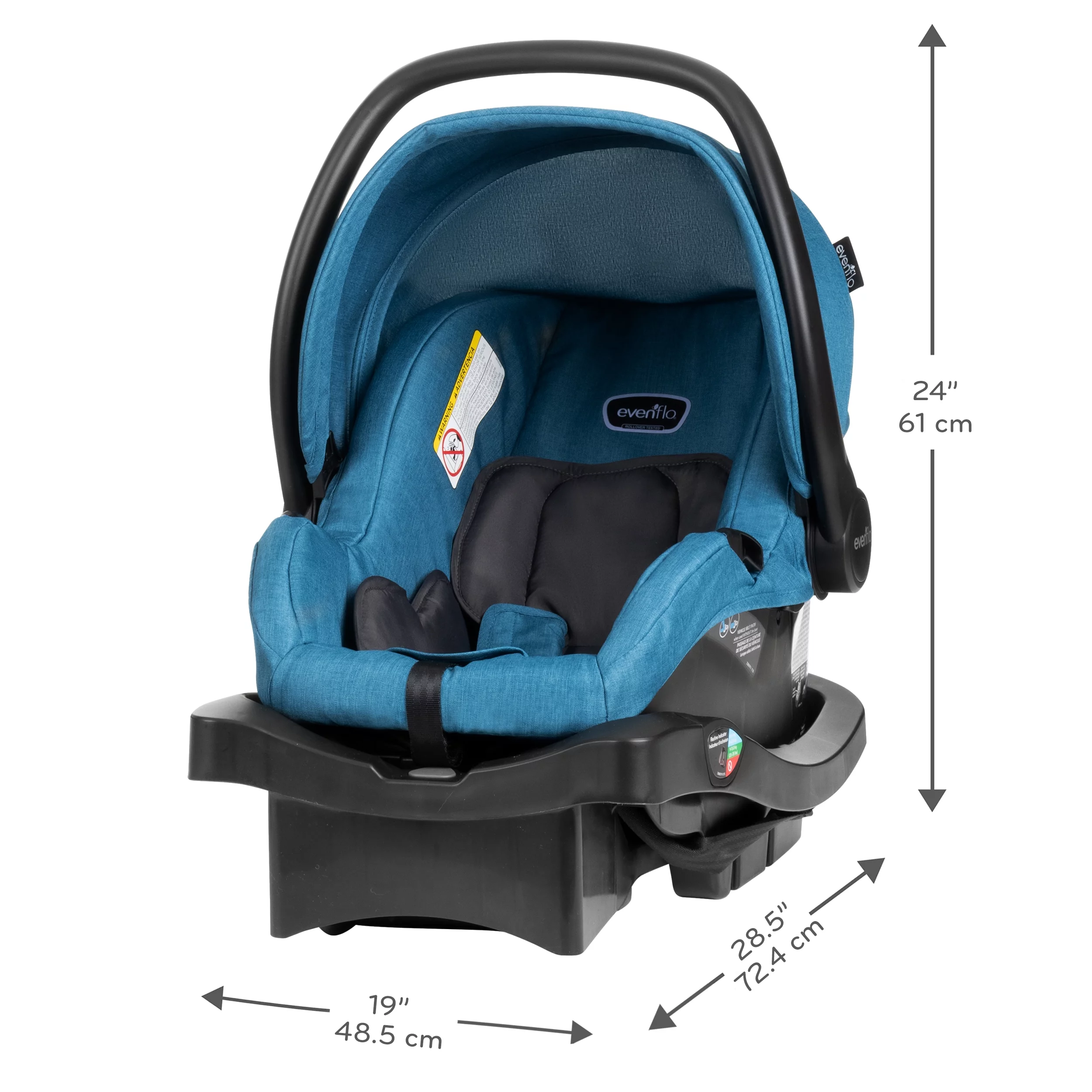 Evenflo Omni Plus Modular Travel System with LiteMax Sport Infant Car Seat, Mylar Gray, Unisex - Womvr