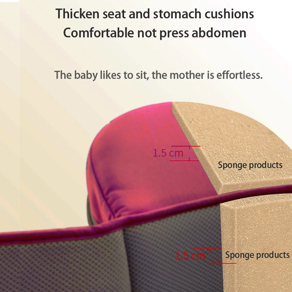 JUMPER Baby Carrier 6 in 1 Convertible Baby Carrier with Hip Seat for Newborn to Toddler, Red - Womvr