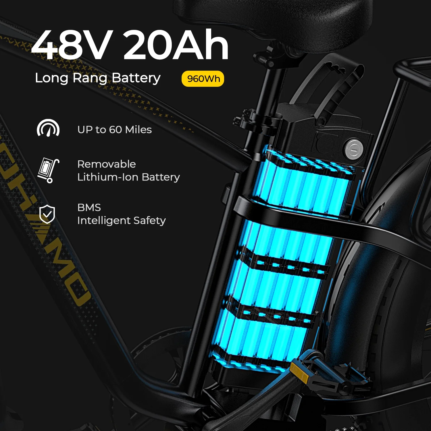 SOHAMO Electric Bike for Adults 26''x4'' Fat Tire, 750W Mountain E-bike 48V 15Ah Removable Li-Ion Battery, Shimano 7 Speed Gears, Beach/Snow/ Road Bike - Womvr