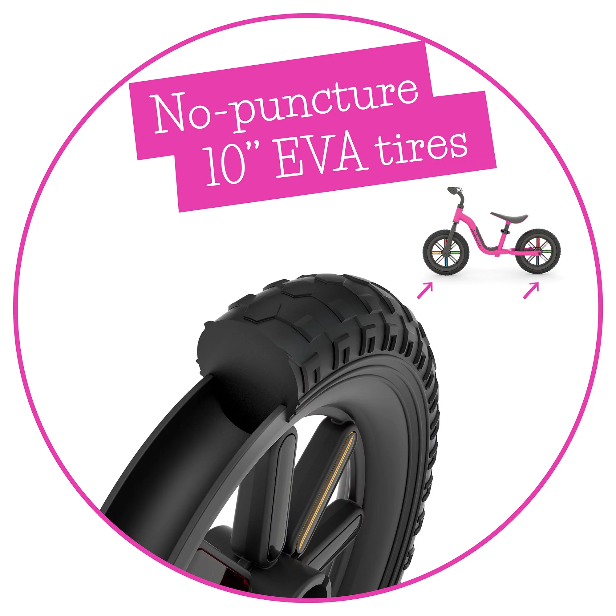 Chillafish Buzzi 10' Balance Bike for Kids 1.5 years and older, Lightweight Toddler Bike with Adjustable Seat - Womvr