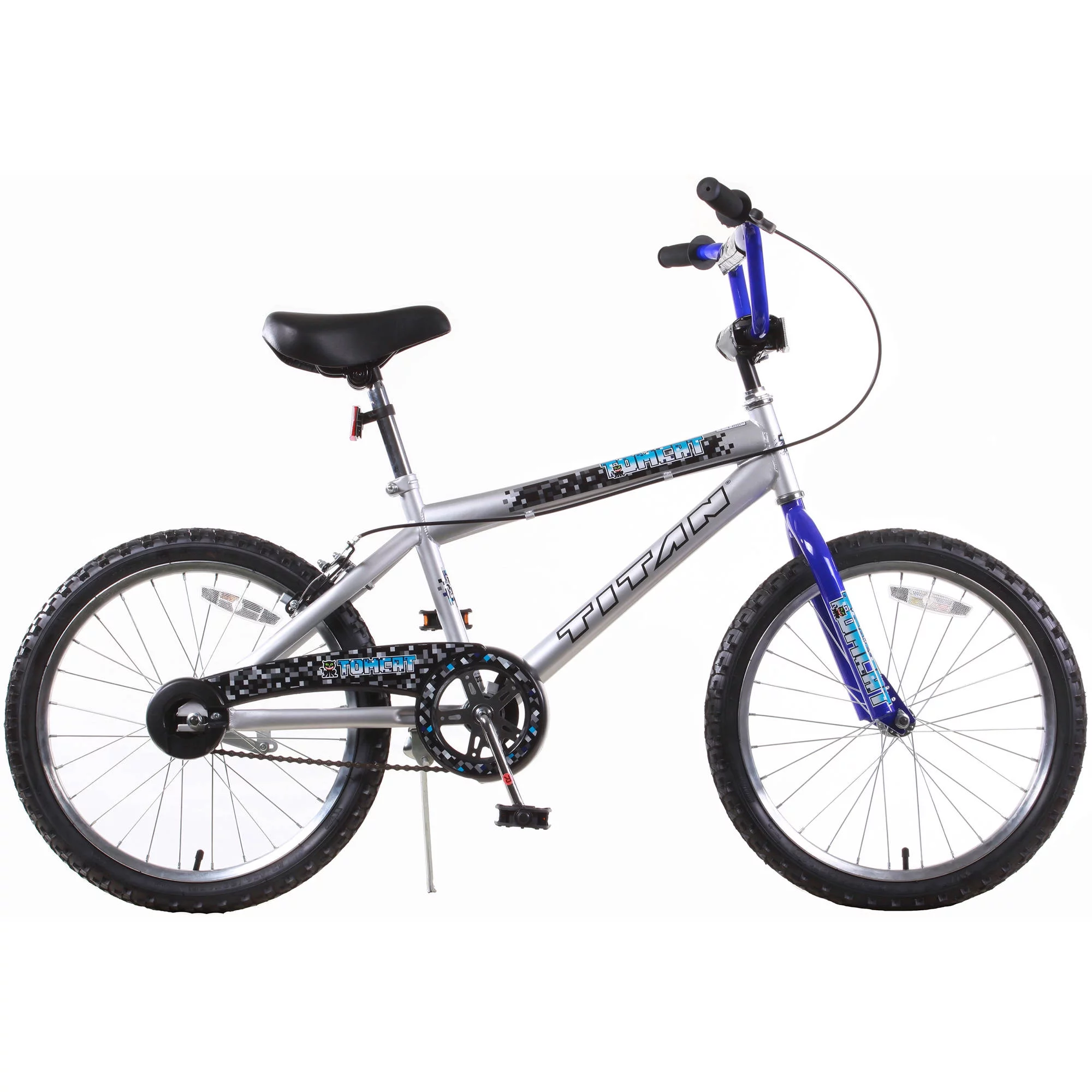 Titan Tomcat Boys BMX Bike with 20 In. Wheels, Blue and Silver - Womvr
