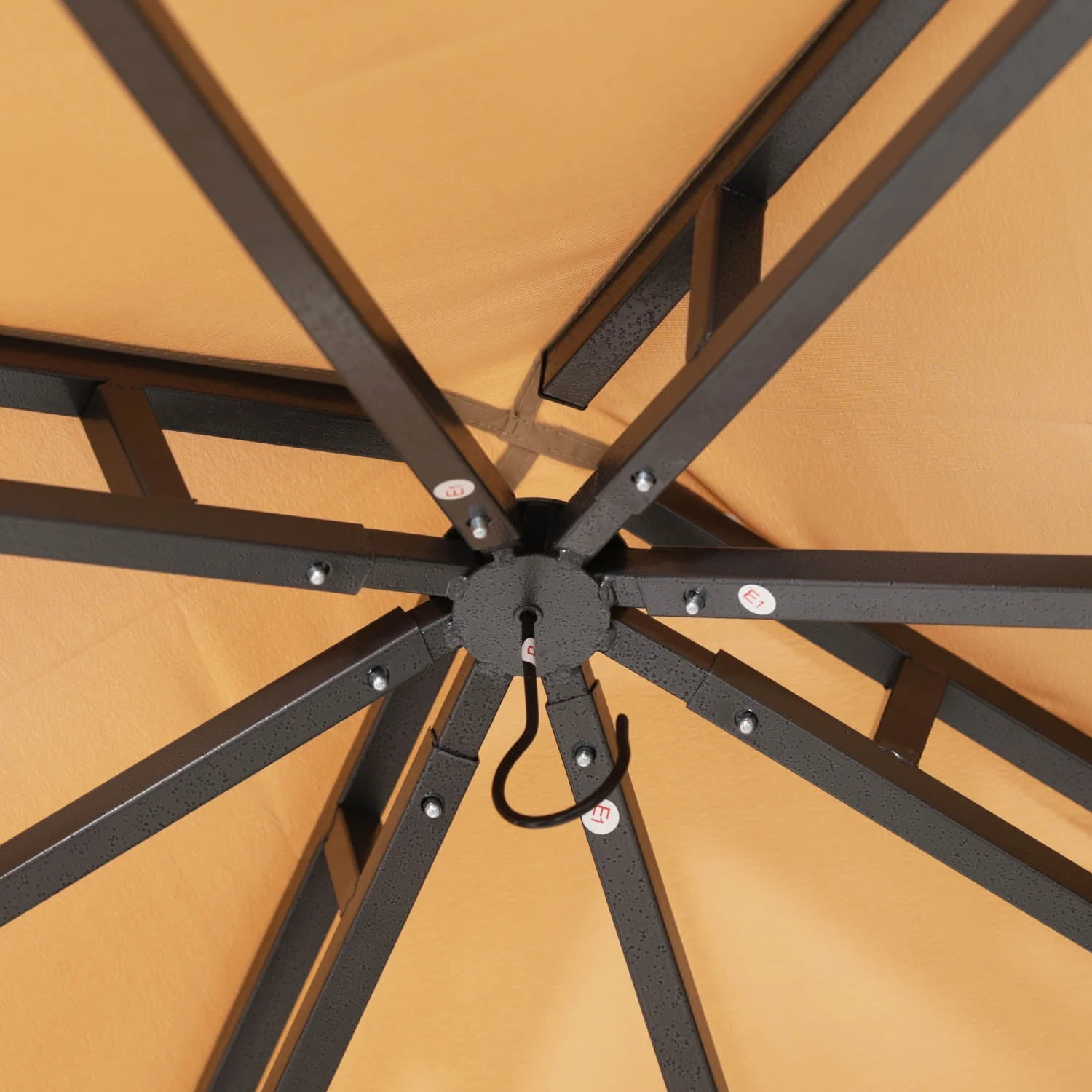ABCCANOPY 9'x9' Patio Gazebo With Mosquito Netting and Double Soft Roof Canopies for Shade and Rain,Rust Red - Womvr