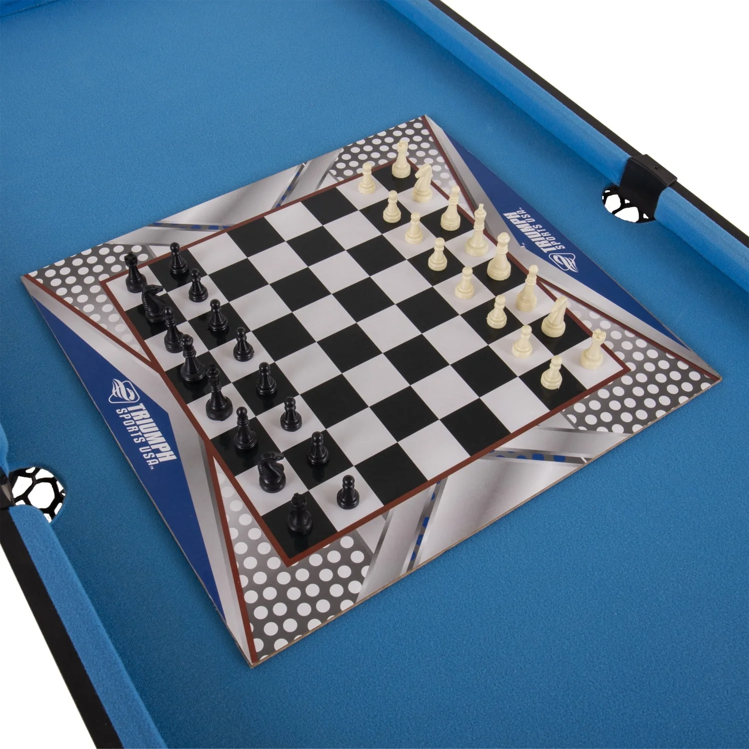 Triumph 13-in-1 Combo Game Table Includes Basketball, Table Tennis, Billiards, Push Hockey, Launch Football, Baseball, Tic-Tac-Toe, and Skee Bean Bag Toss - Womvr