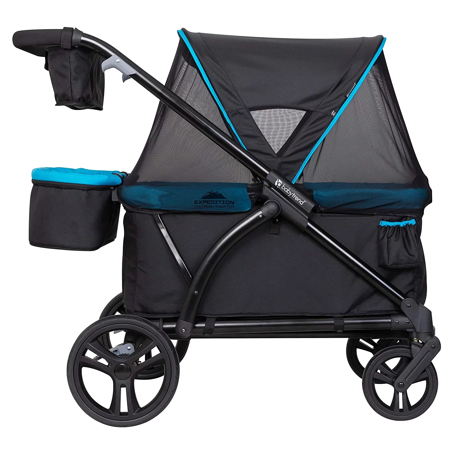Baby Trend Expedition Plus 2-in-1 Stroller Wagon, Solid Print Black - Womvr