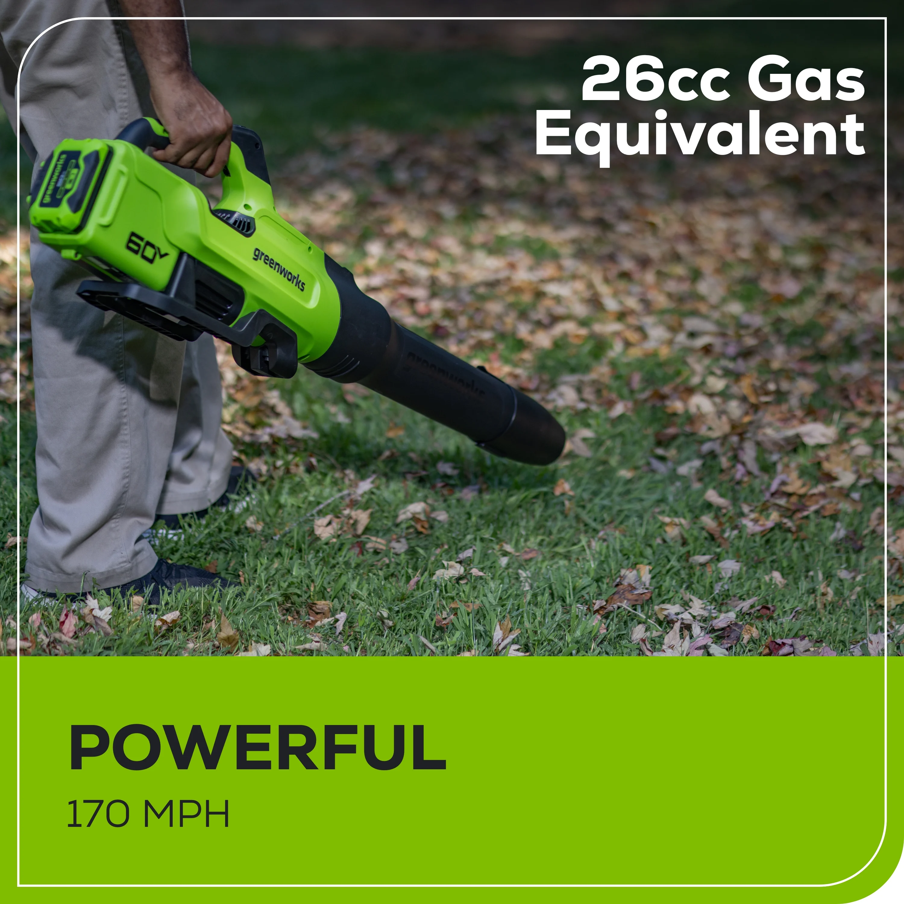 Greenworks 60V 630 CFM 170 MPH Leaf Blower with 2.5 Ah Battery & 3 Amp Charger 2429902 - Womvr