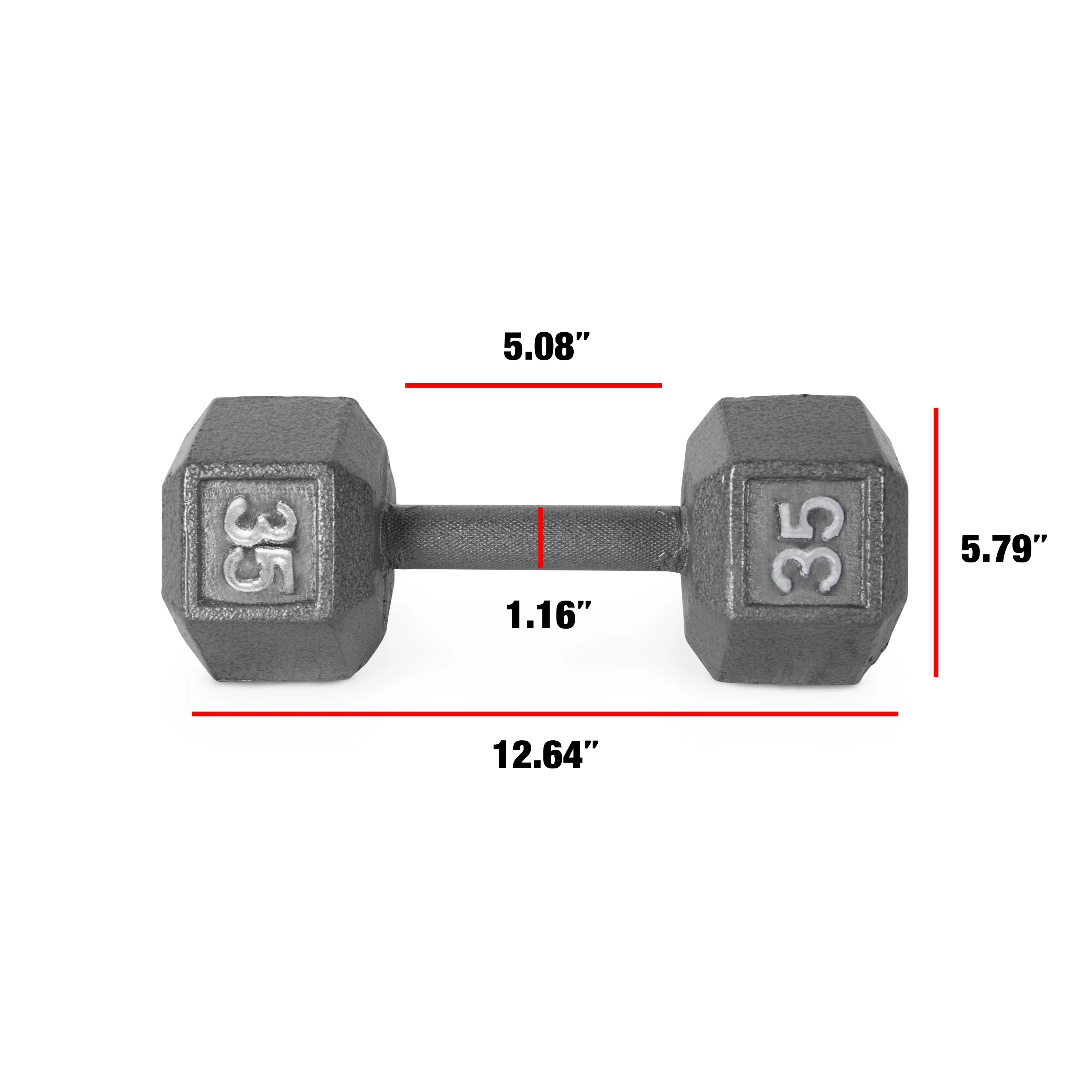 CAP Barbell Cast Iron Dumbbell, 25 Lb. Pair - Womvr