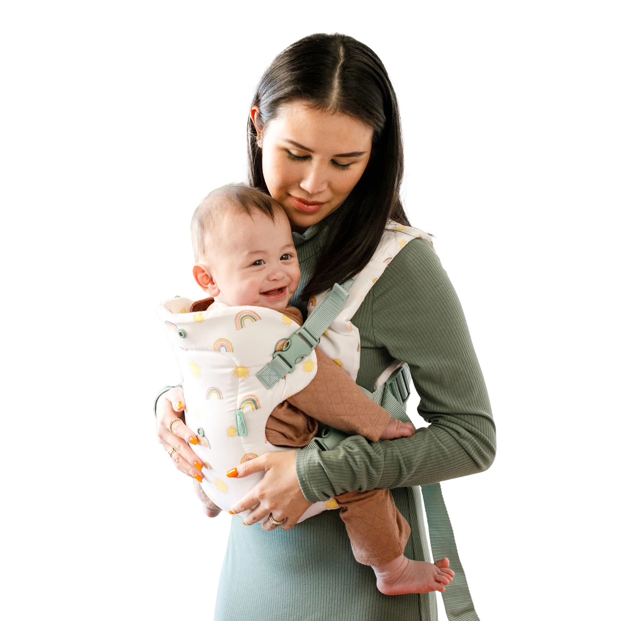 Infantino Nature & Nurture Convertible Baby Carrier, 4-Position, 8-32lbs, 0-9 Months, Sandy Tan - Womvr