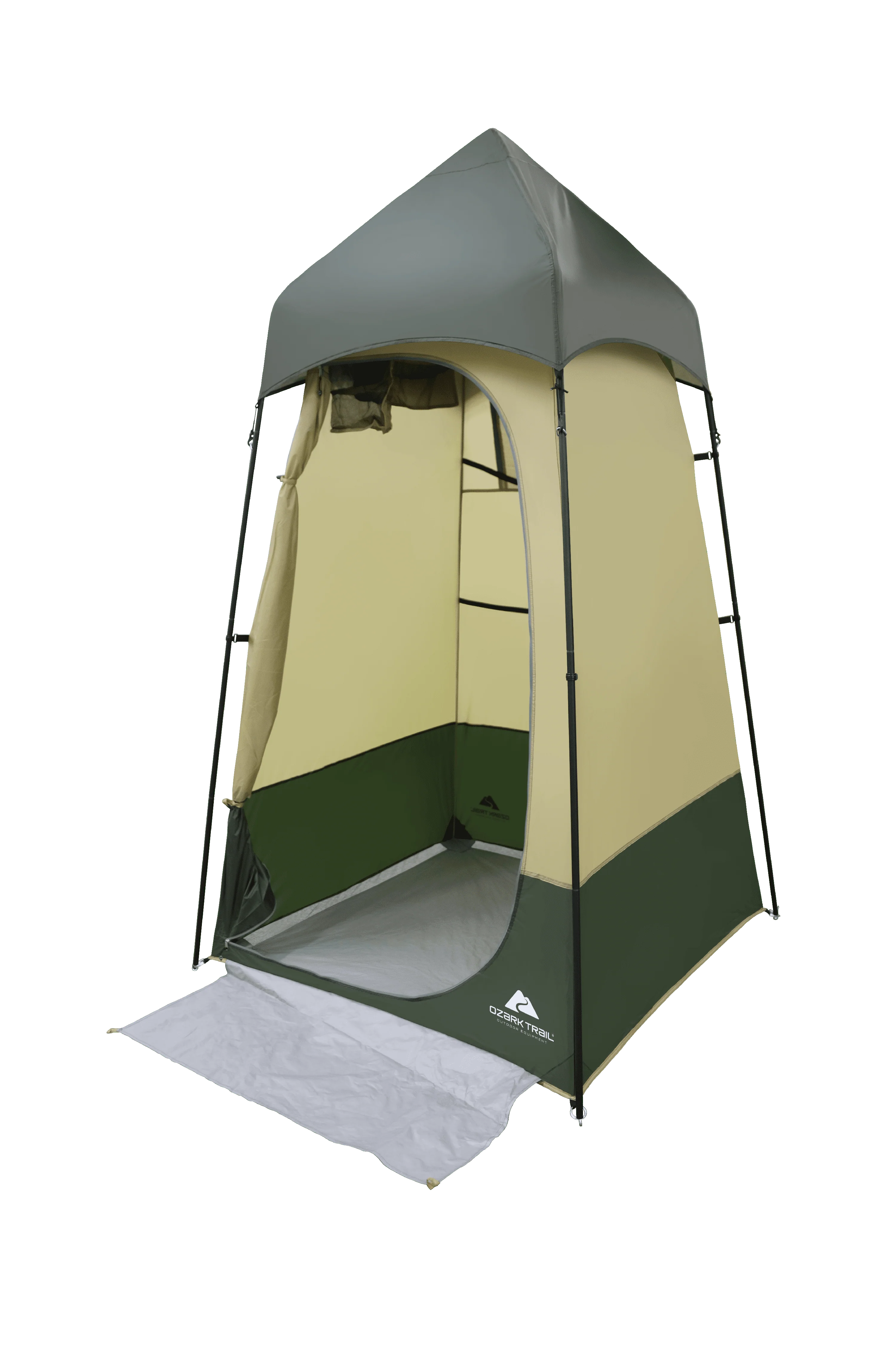 Ozark Trail Hazel Creek Lighted Privacy Tent One Room, Green - Womvr