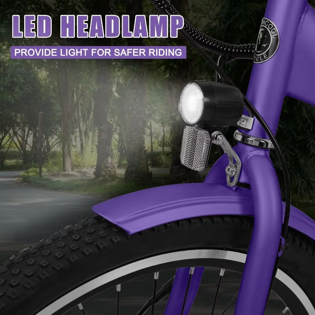 Docred 3 Wheel Electric Bike, 15.5 mph 500W Electric Tricycles for Adult .36V 7 Speeds Electric Trike,24In - Womvr