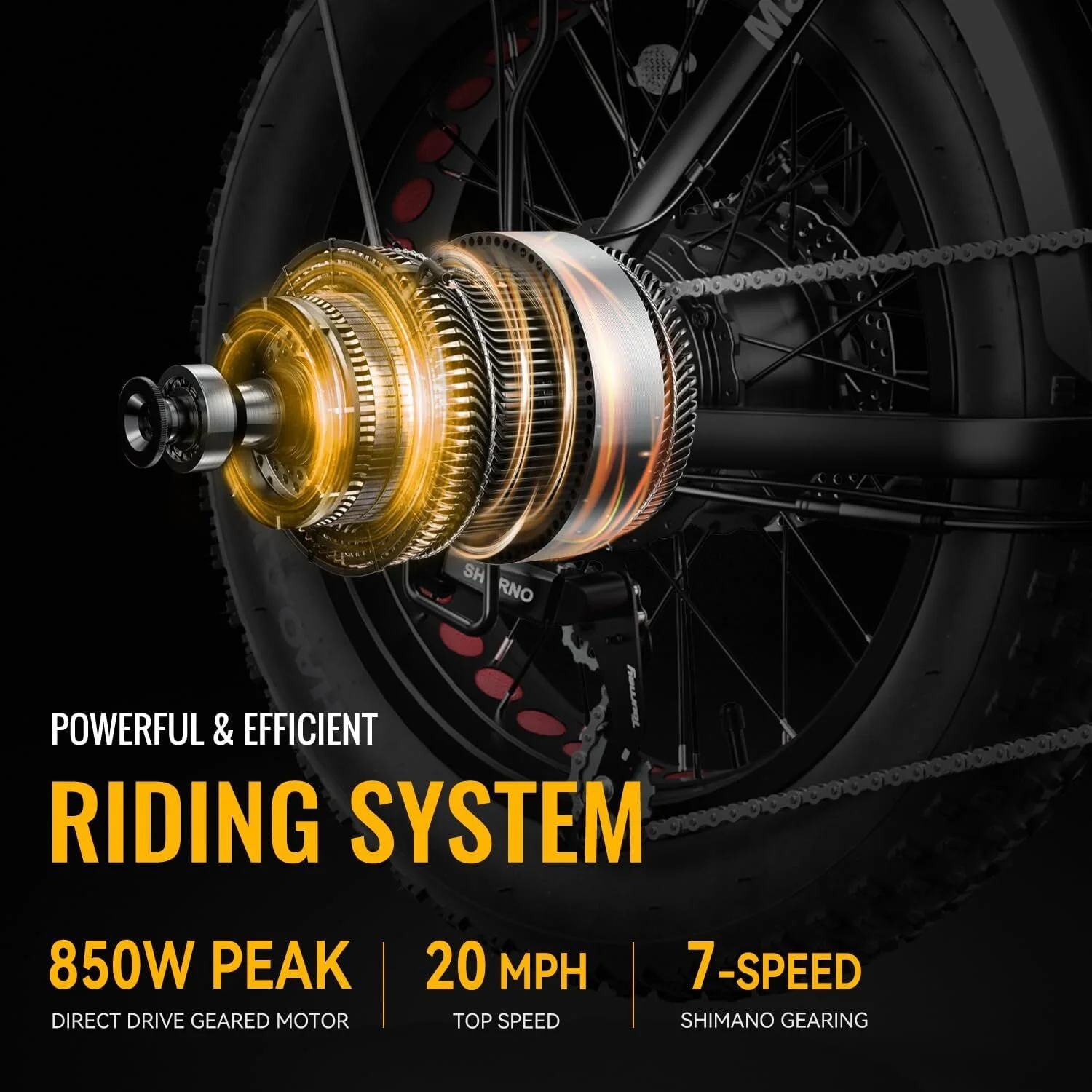 Heybike Mars Electric Bike for Adults with 500W Motor, 600WH Removable Battery, Foldable 20