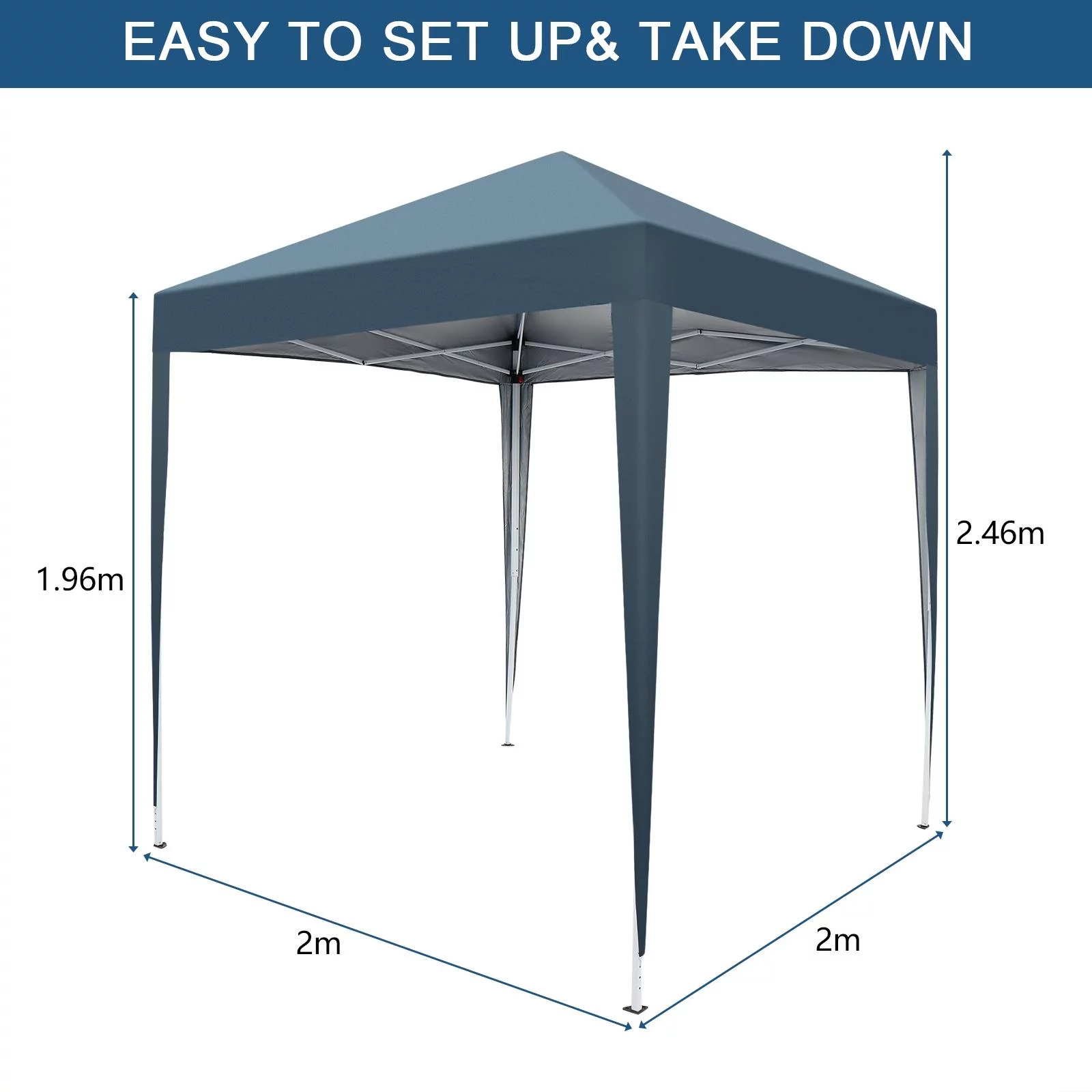 Zimtown 10ft x 10ft Base/8ft x 8ft Top Pop up Canopy Tent Instant Practical Waterproof Folding Tent with Carry Bag - Womvr